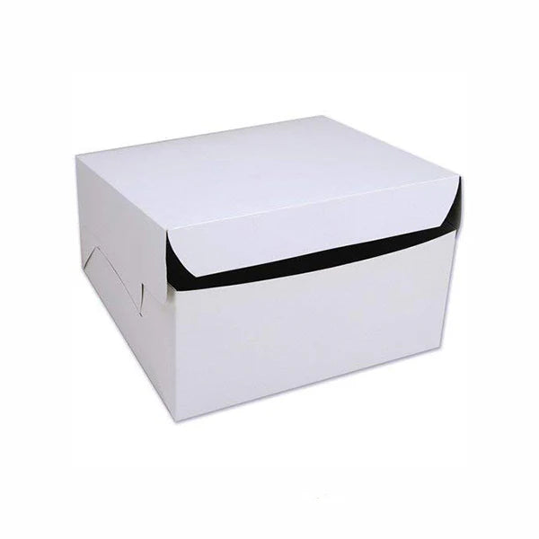 Box - 6" Classic Cake White - 8"x8"x5"
