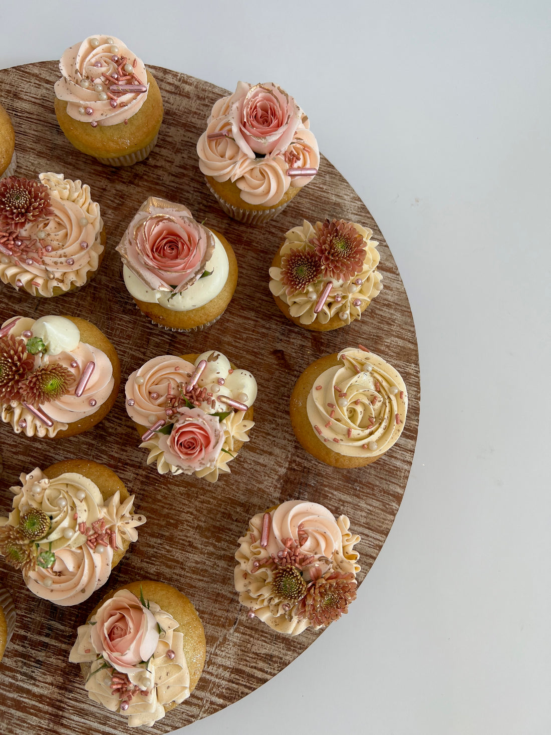 Fresh Flower Cupcakes