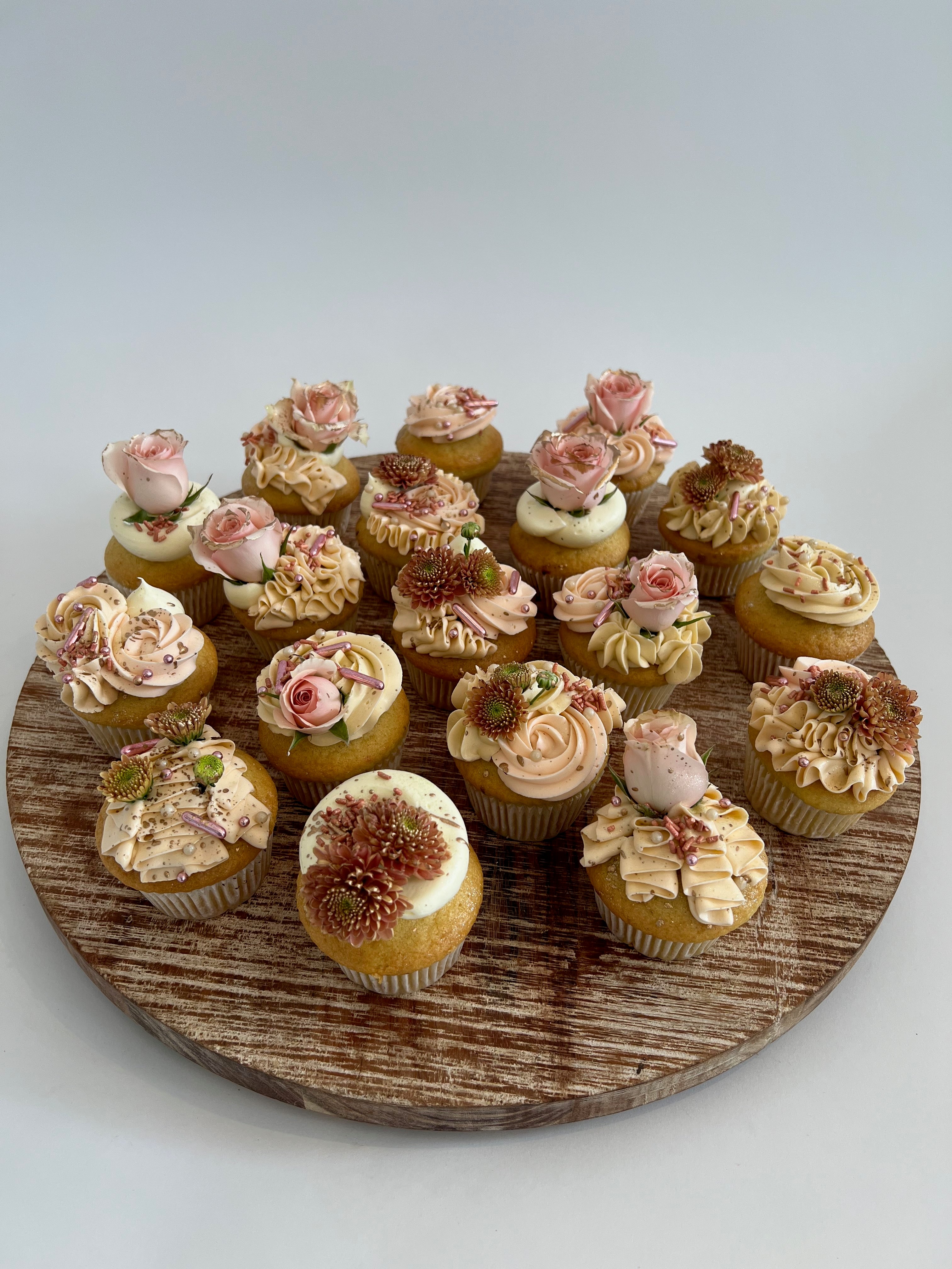 Fresh Flower Cupcakes