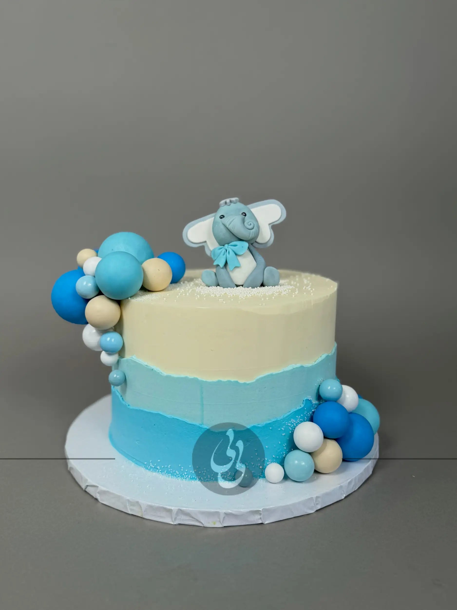 Animals & spheres - custom cake