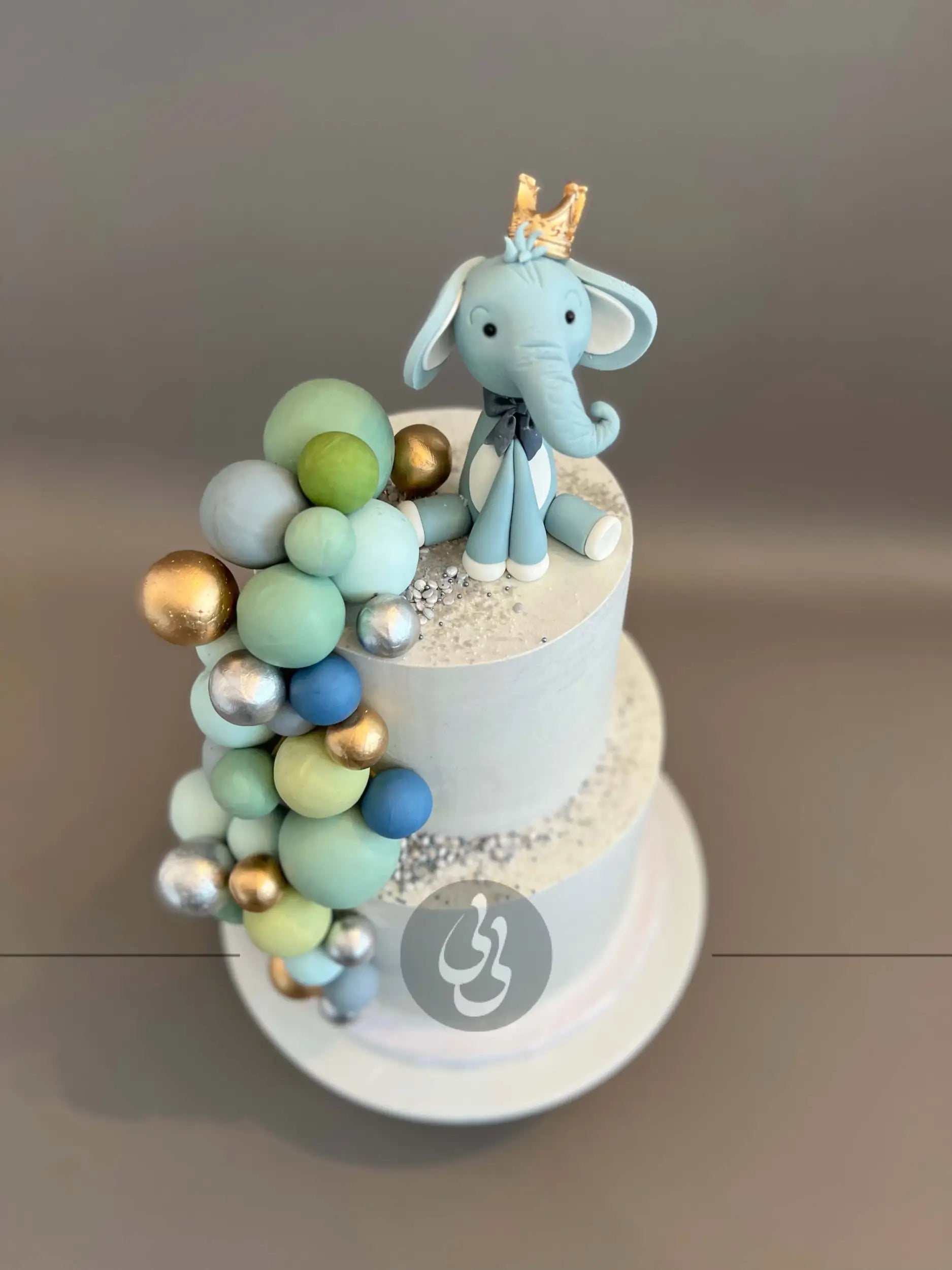 Animals & spheres - custom cake