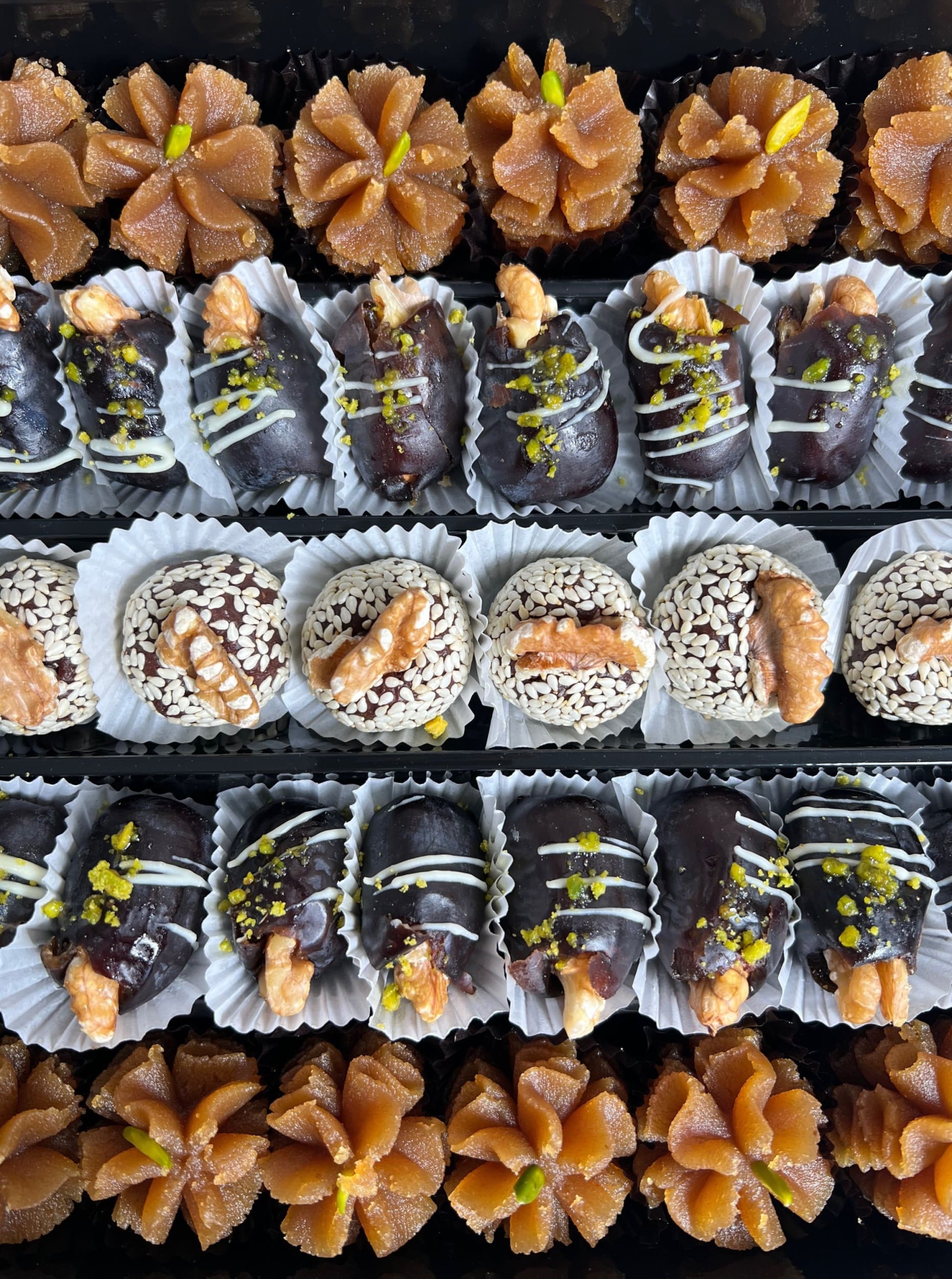 Assorted halva & dates blue box - funeral