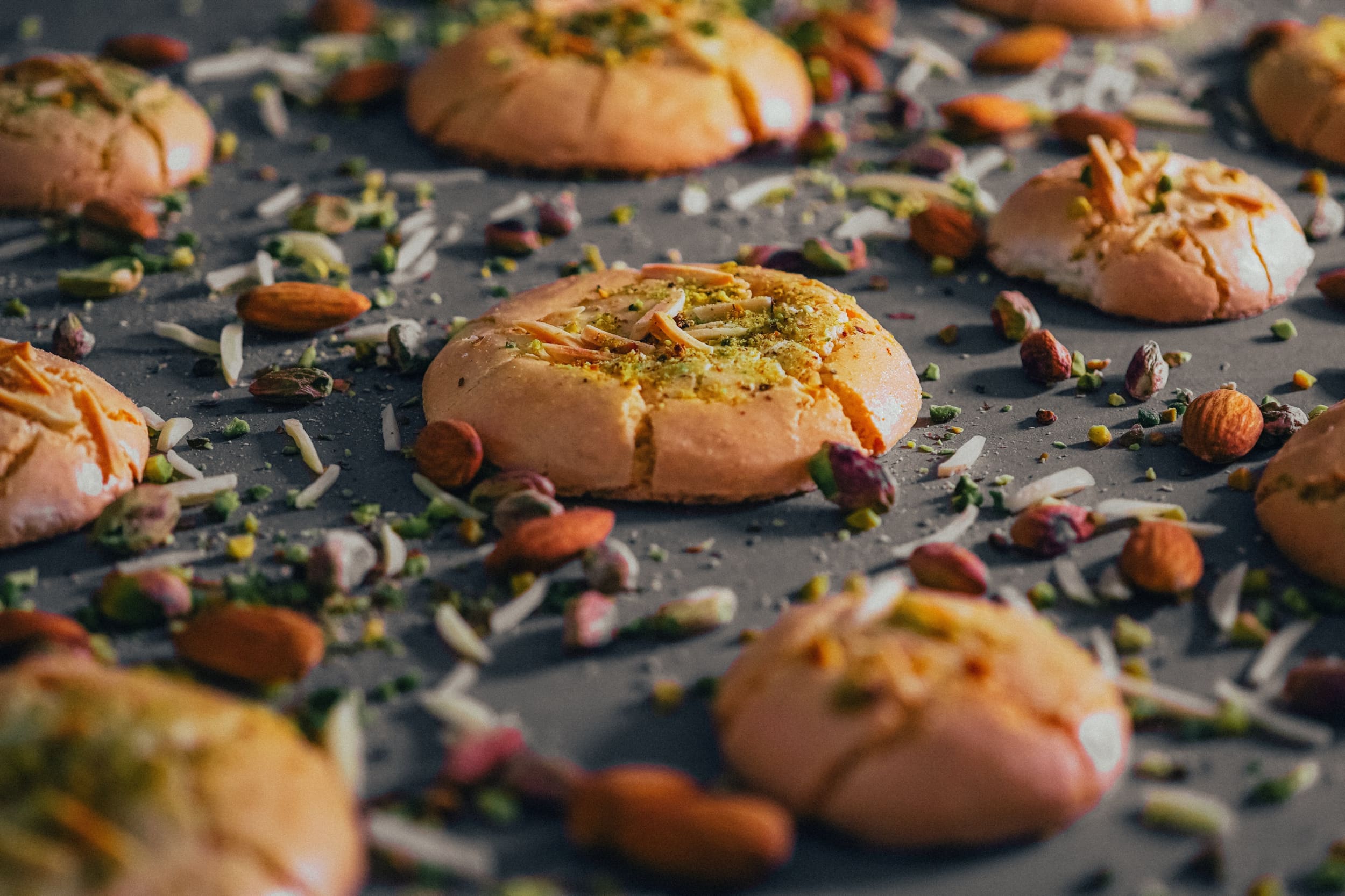 Assorted trio (walnut coconut almond cookies) - شیرنی گردوی نارگیلی بادامی - cookie