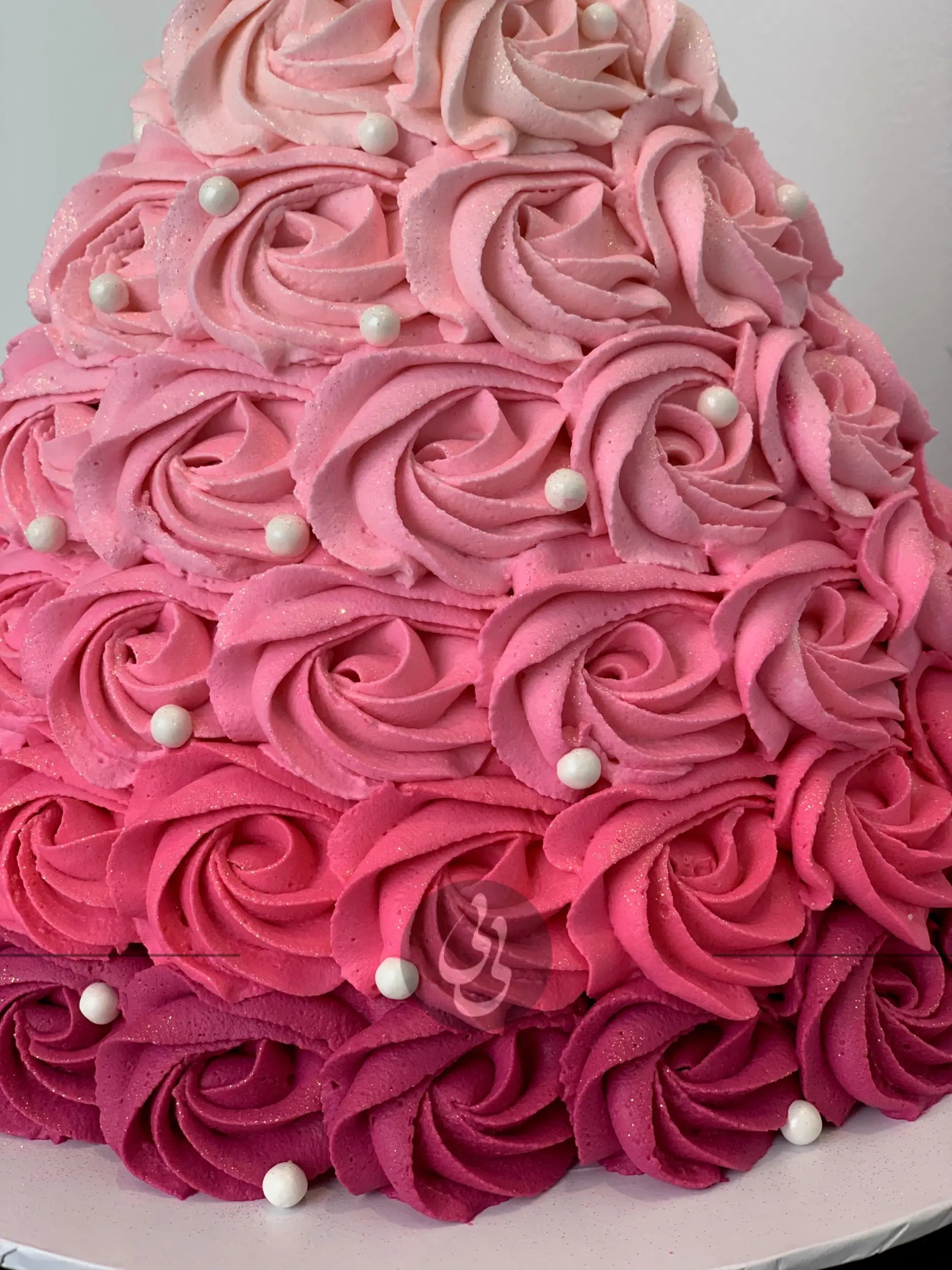 Barbie dress in rosettes - custom cake