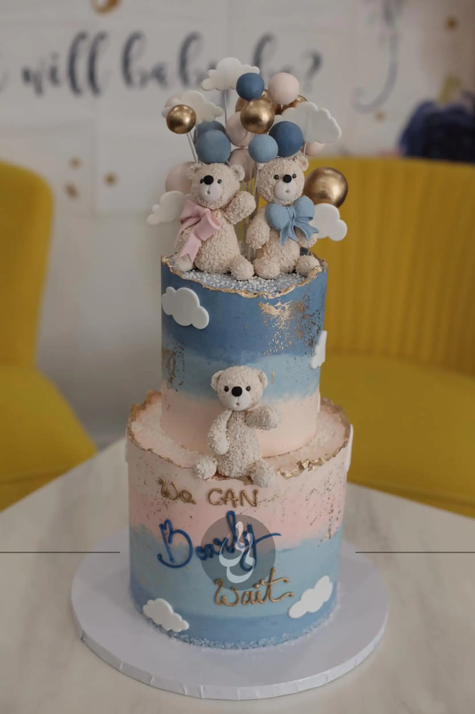 Bears in the clouds - custom cake