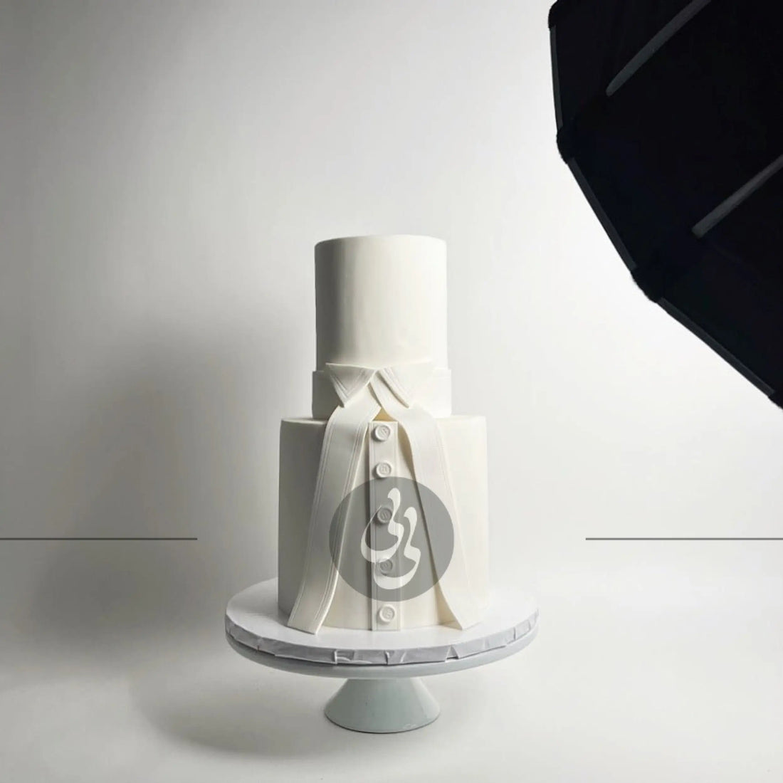 Called to the bar in white fondant - custom cake