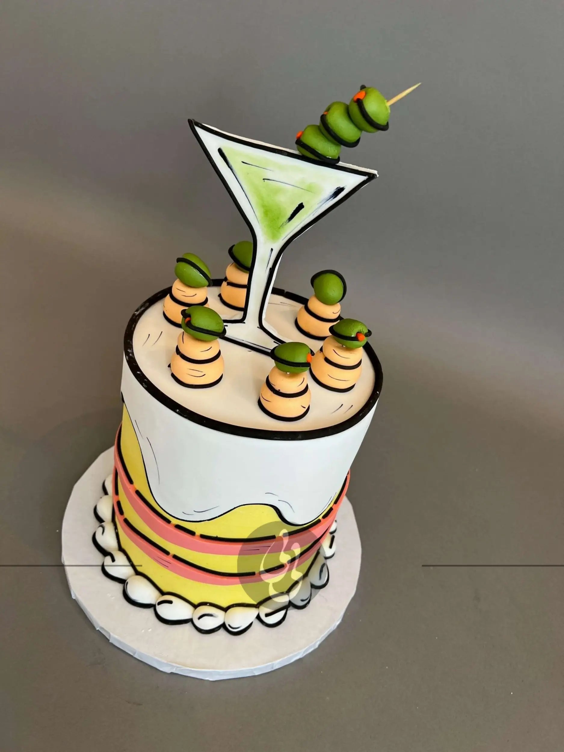 Cartoon pop-art cake - custom cake