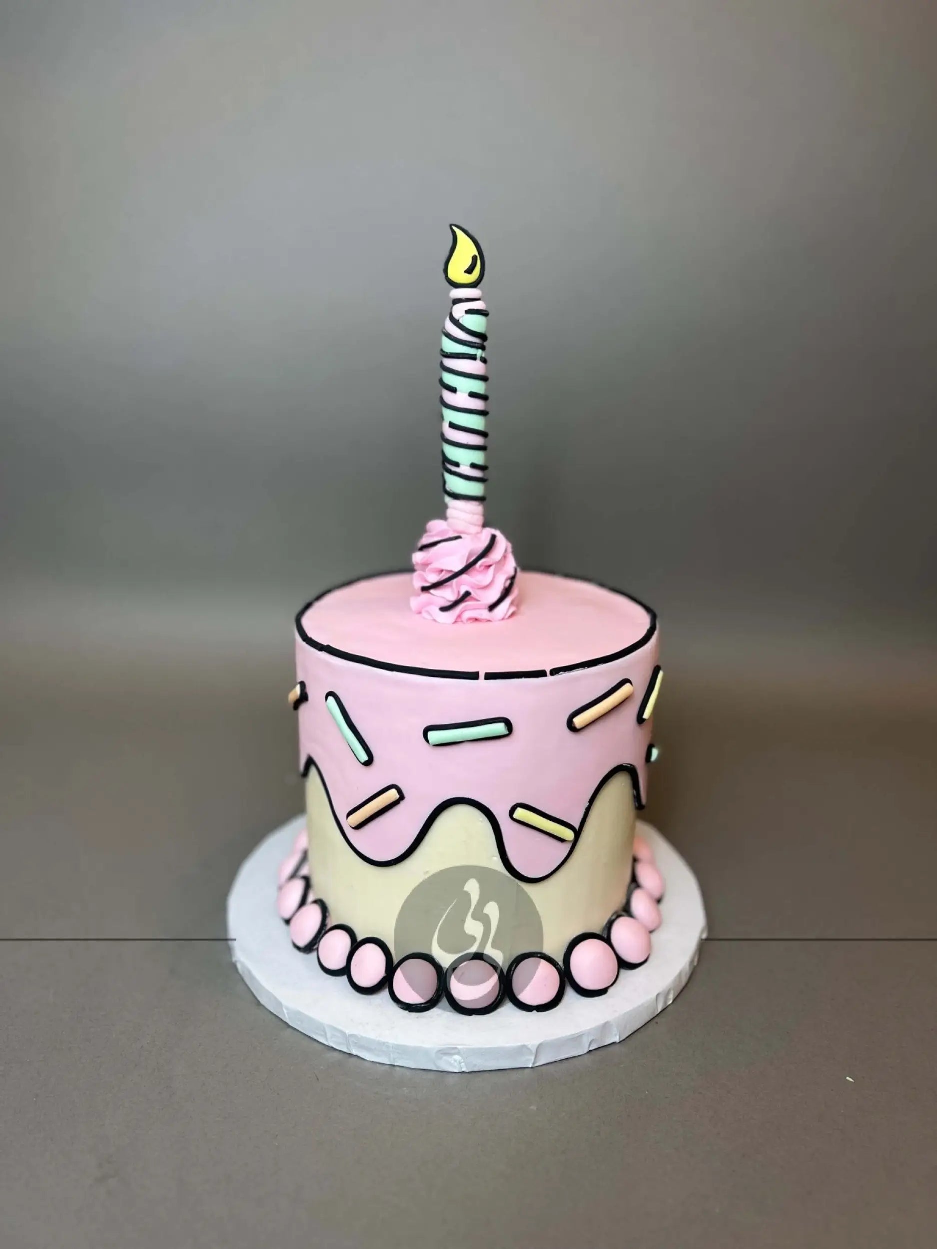 Cartoon pop-art cake - custom cake