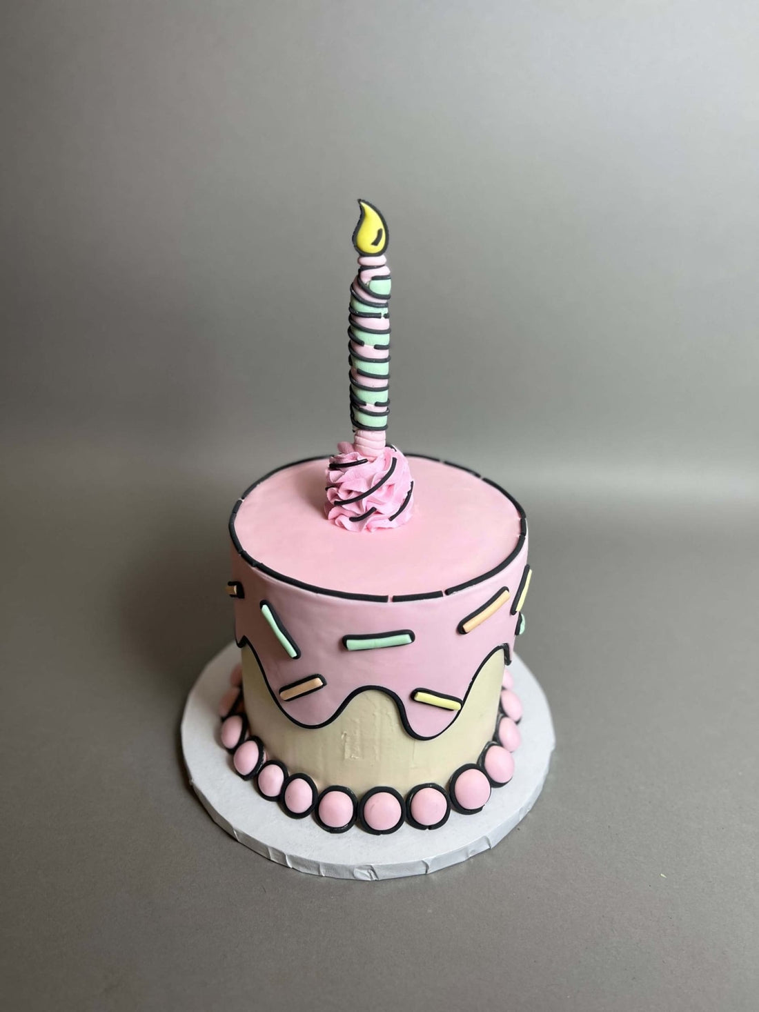 Cartoon pop-art cake - custom cake