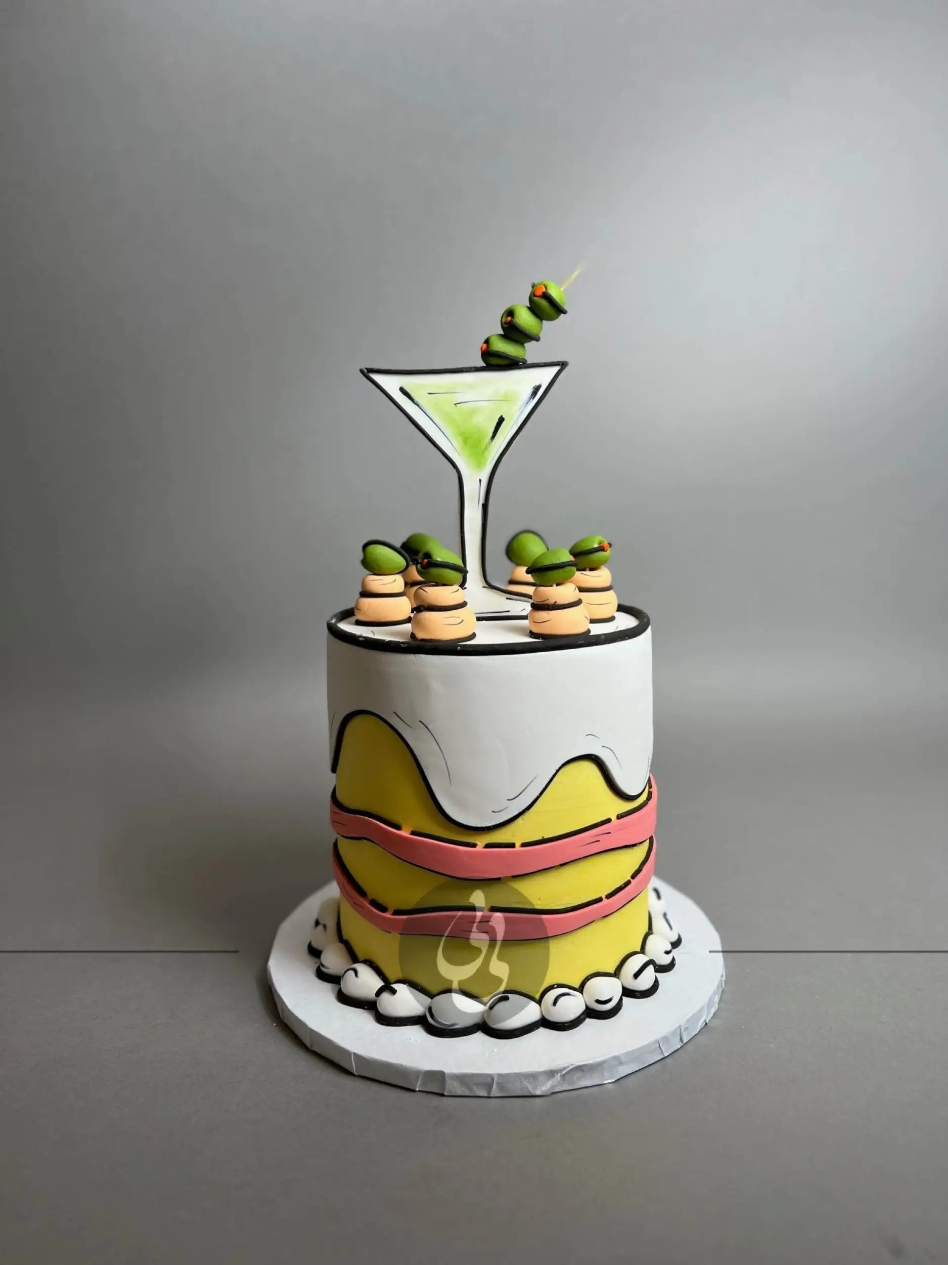 Cartoon pop-art cake - custom cake