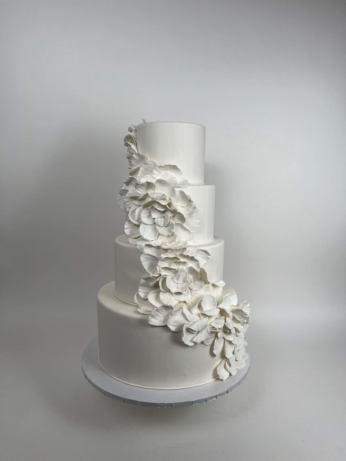 Cascading petals - wedding cake