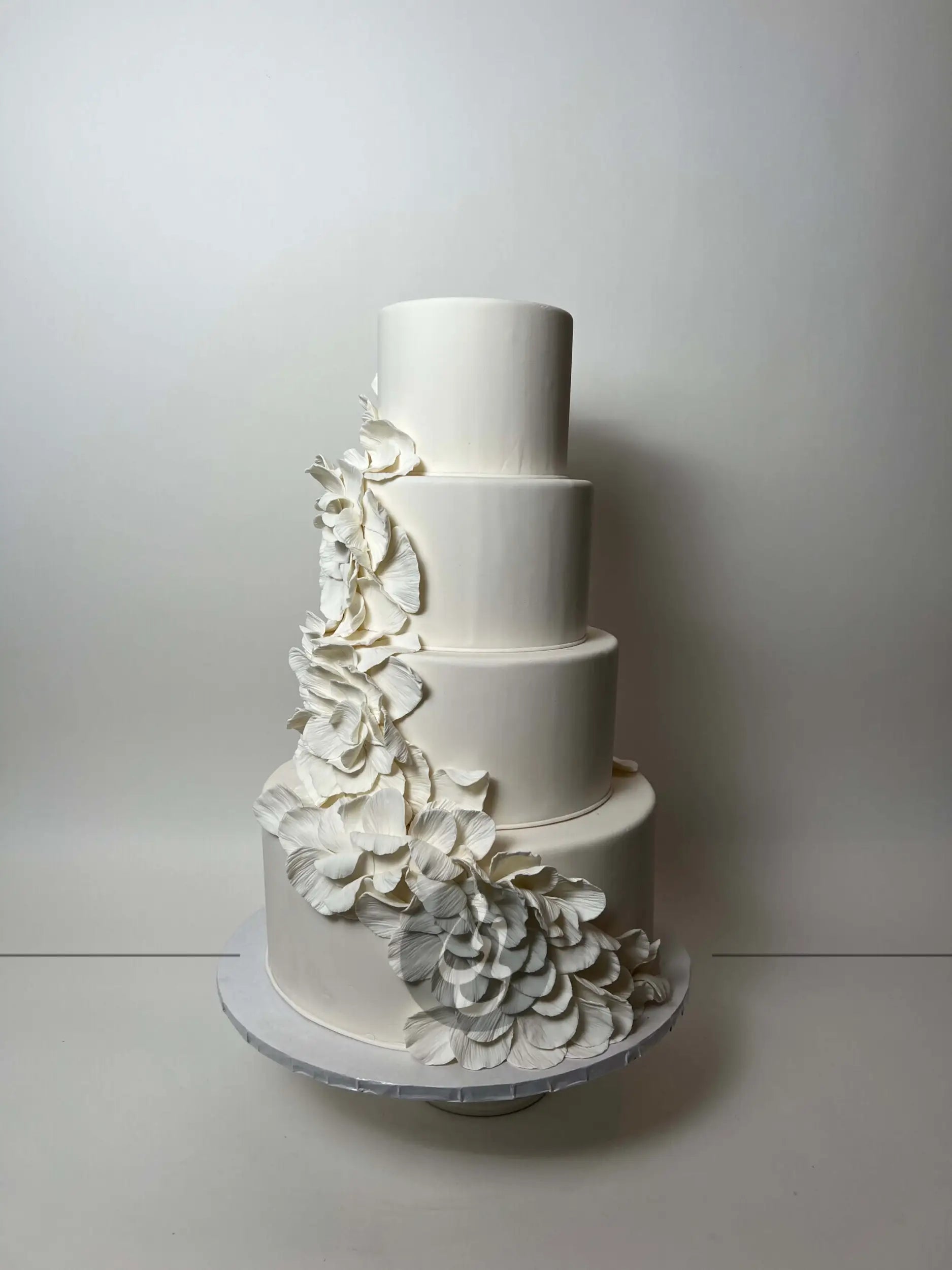 Cascading petals - wedding cake