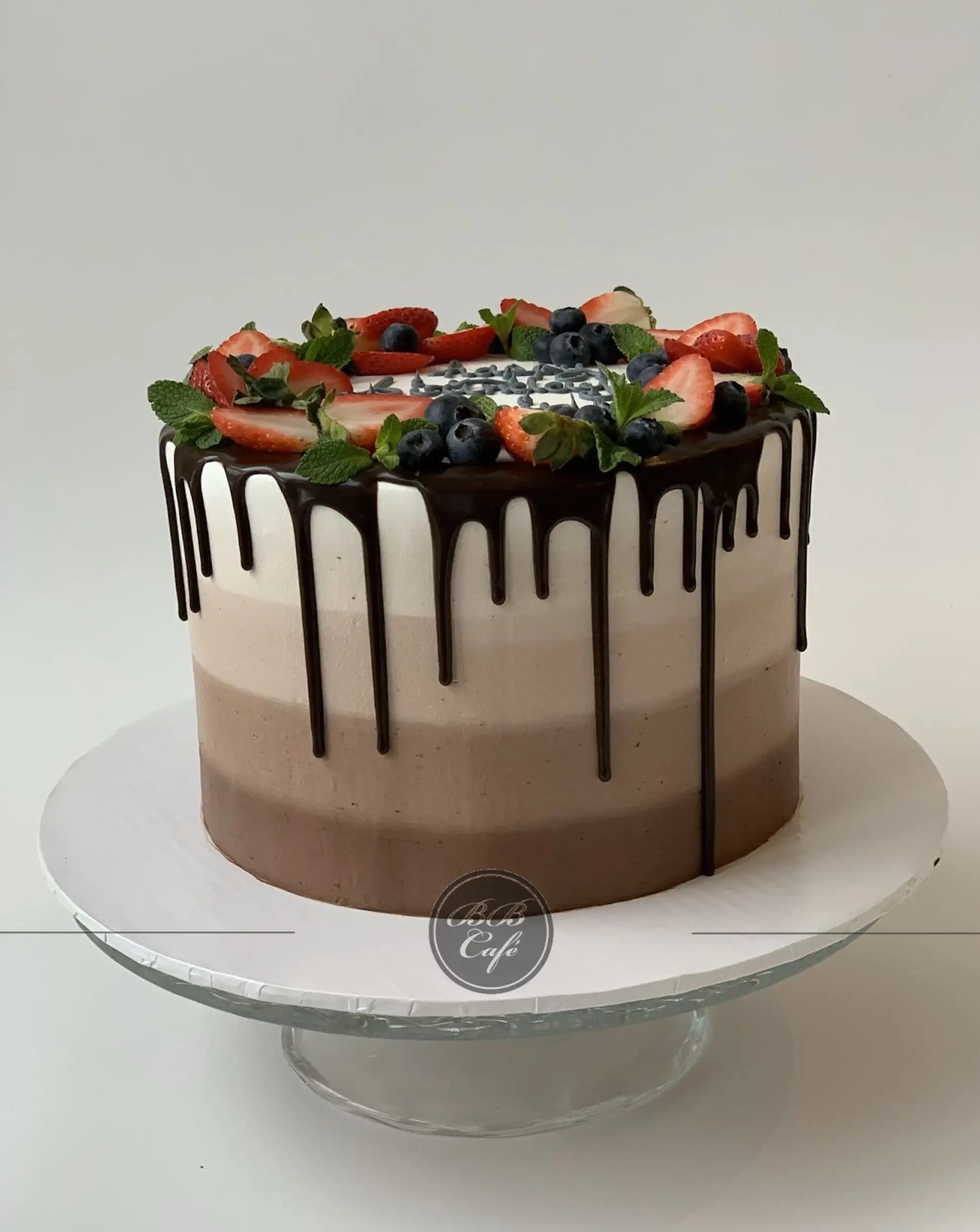 Chocolate Drips On Ombre Buttercream - BB Cafe & Bake – BB Cafe & Bake ...