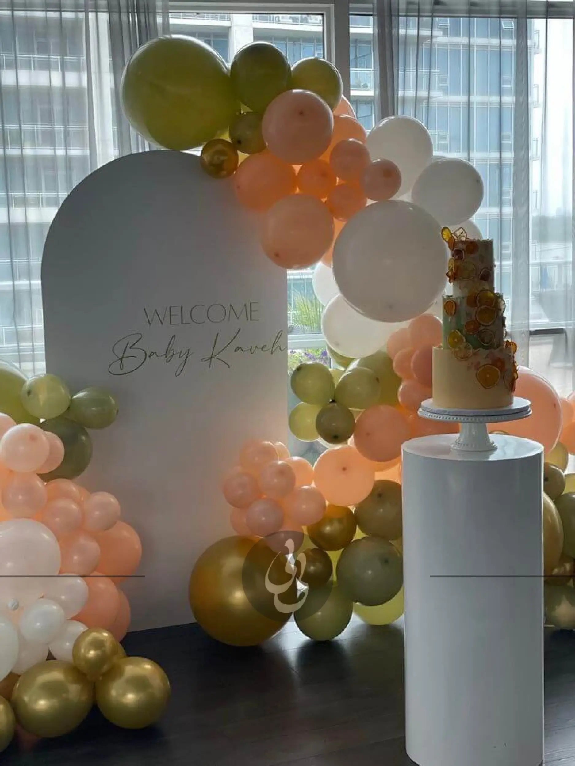 Citrus cascade on buttercream - custom cake