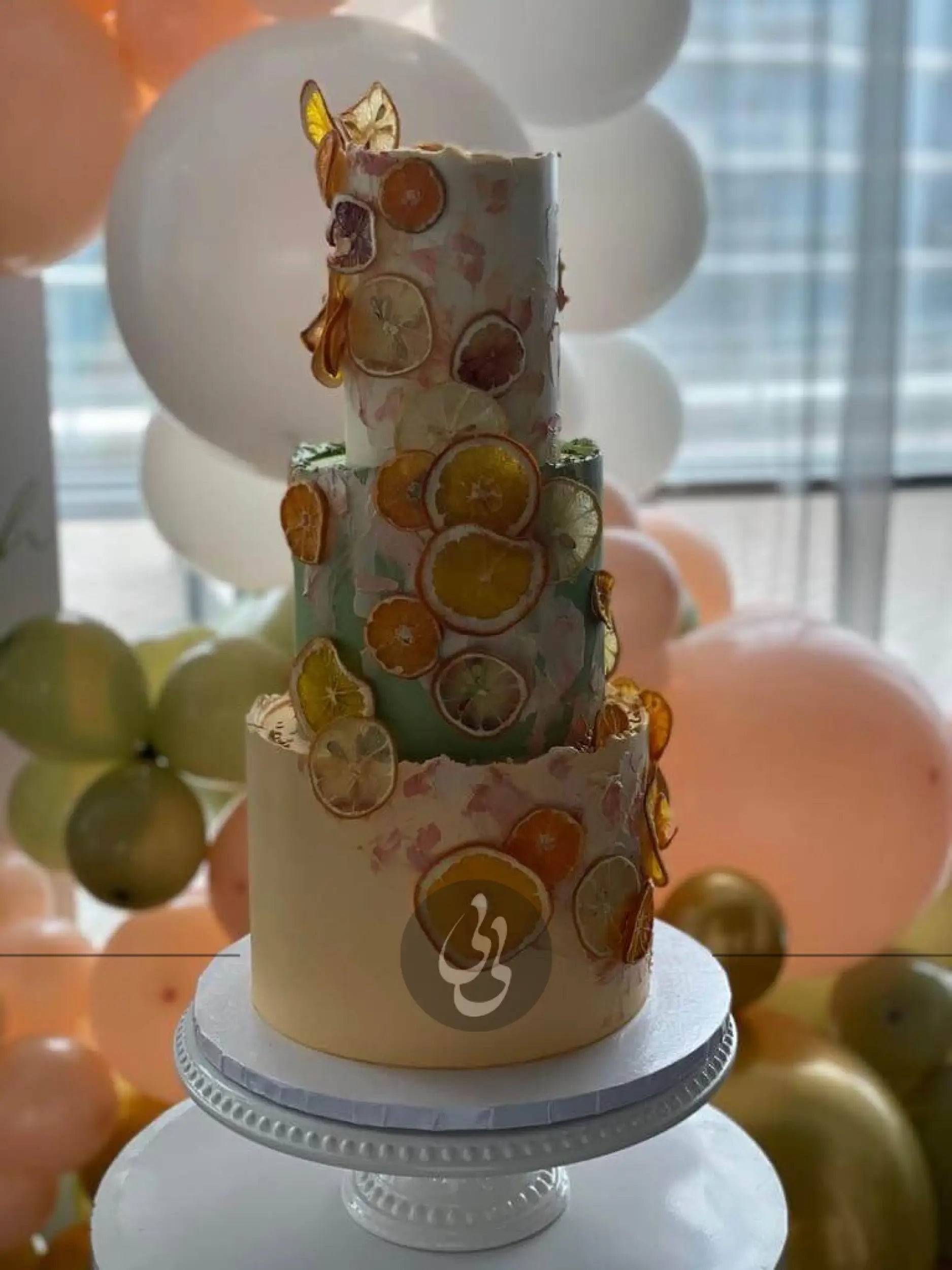 Citrus cascade on buttercream - custom cake