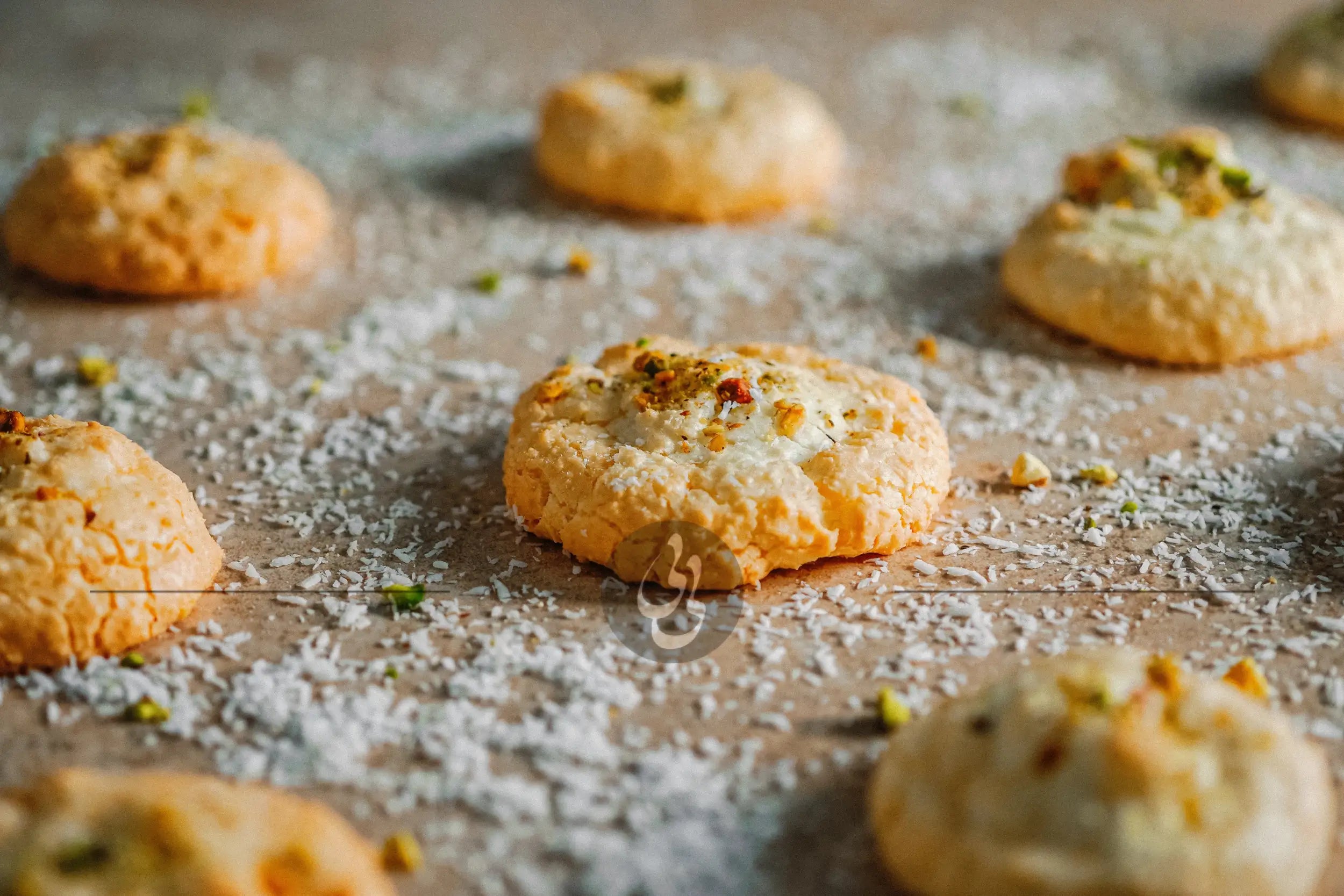 Coconut macaroon cookies - شیرنی نارگیلی - pastry