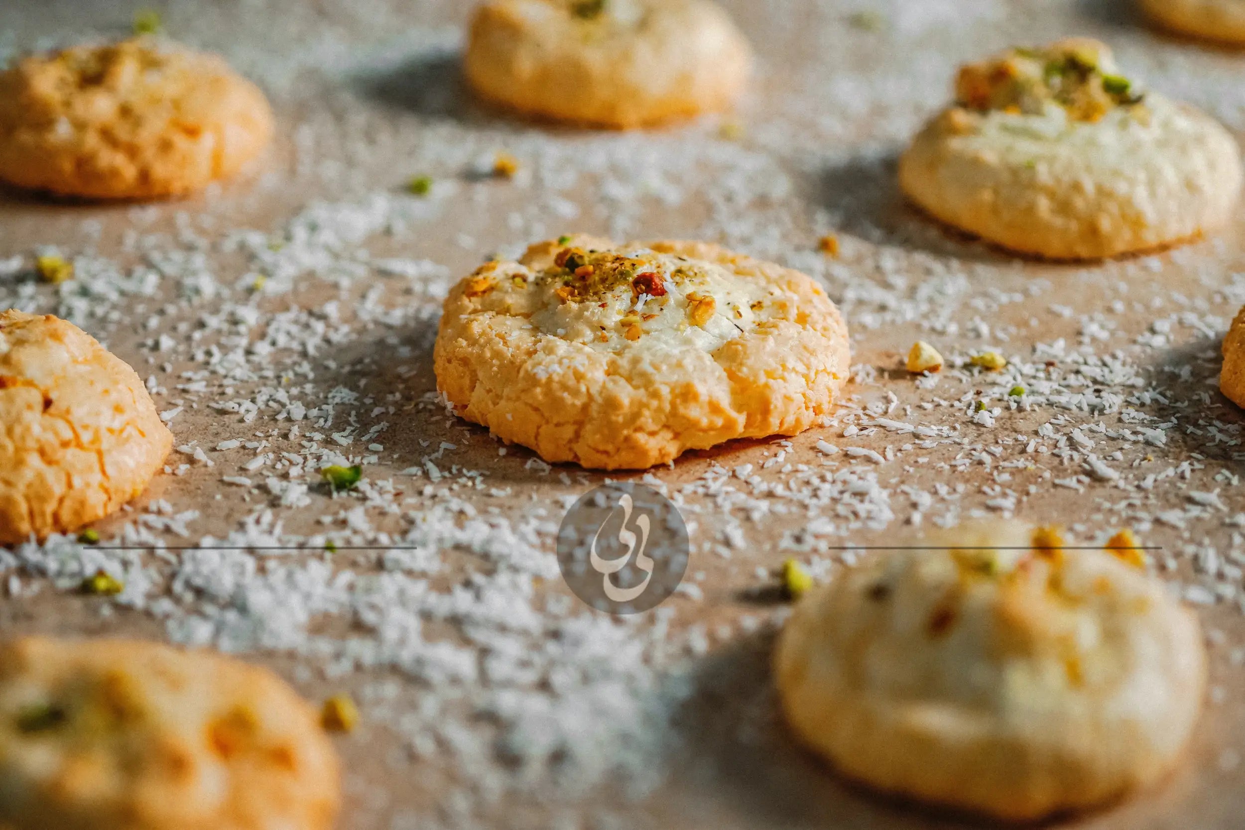 Coconut macaroon cookies - شیرنی نارگیلی - pastry