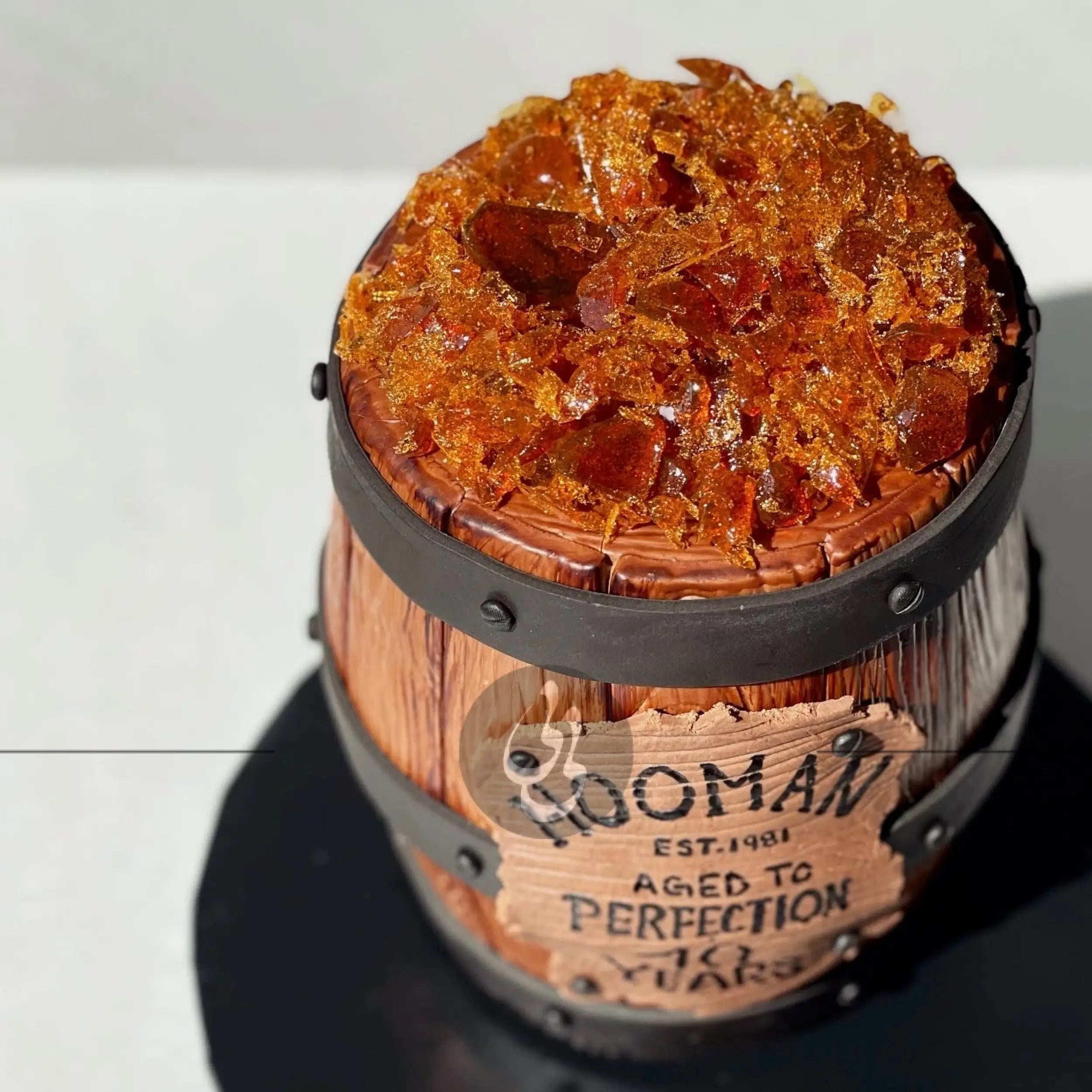 Custom 3d alcohol barrel cake - custom cake