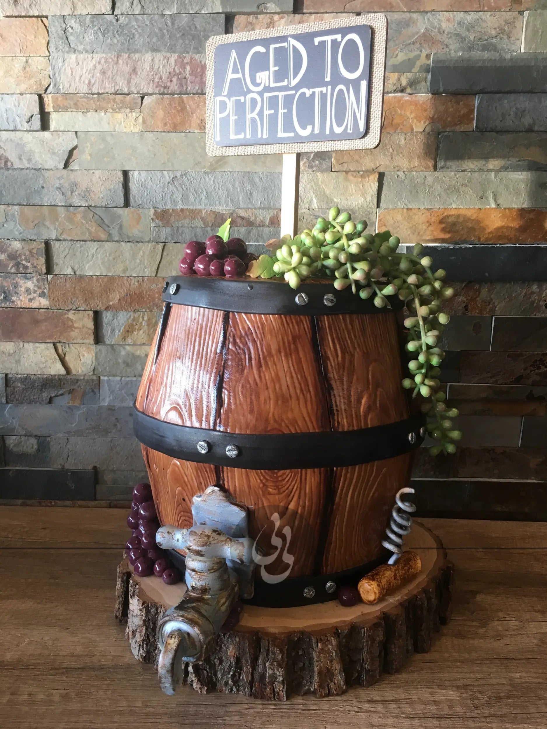 Custom 3d alcohol barrel cake - custom cake