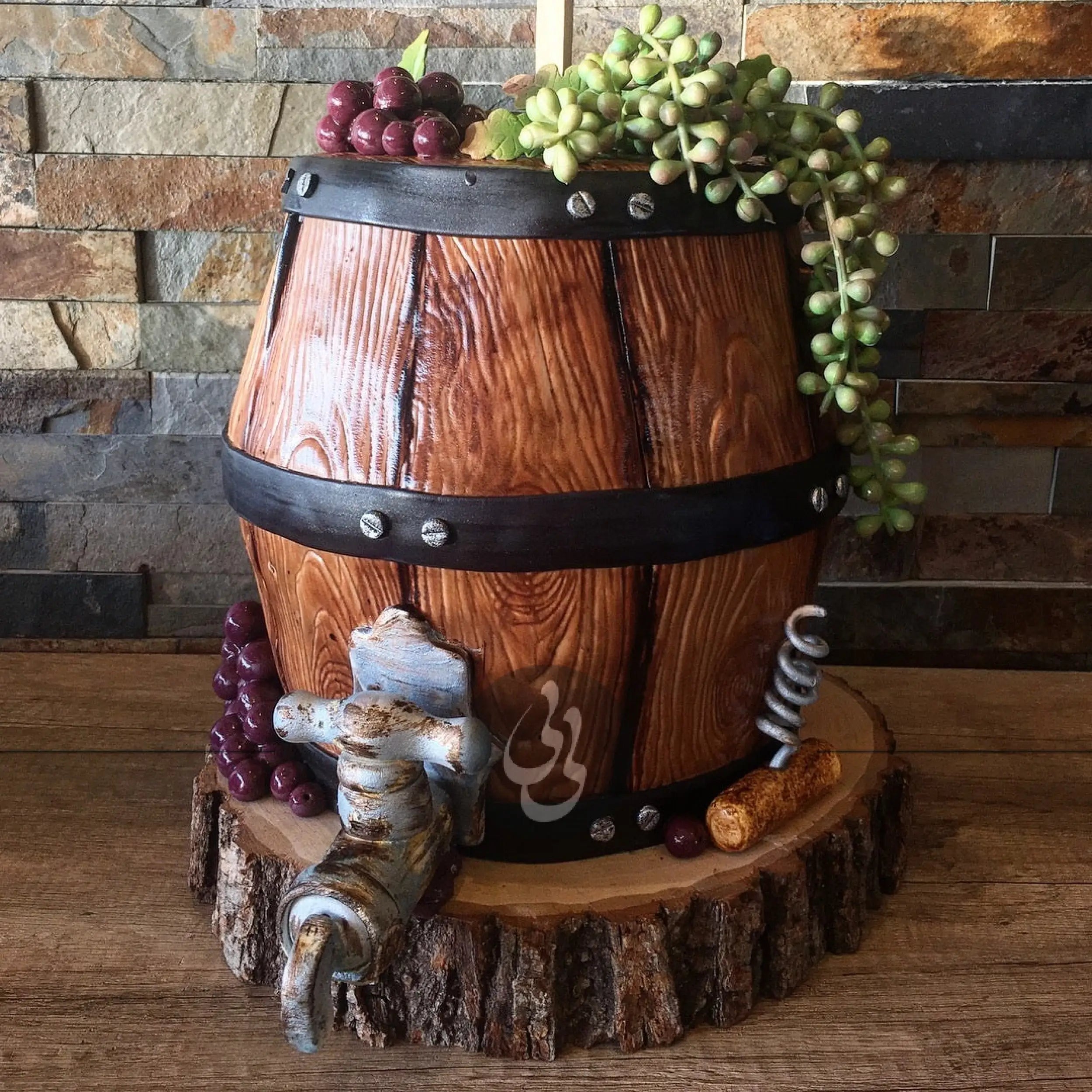 Custom 3d alcohol barrel cake - custom cake