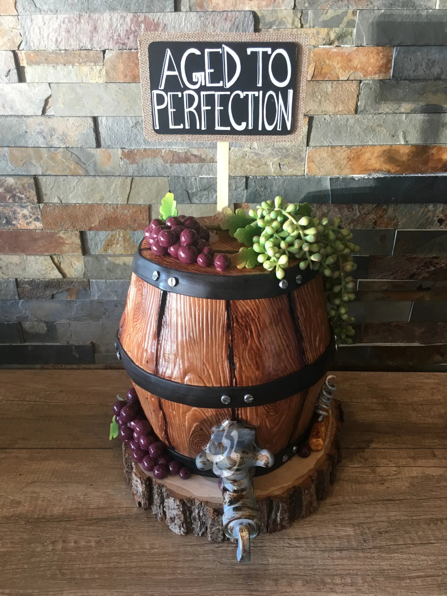 Custom 3d alcohol barrel cake - custom cake