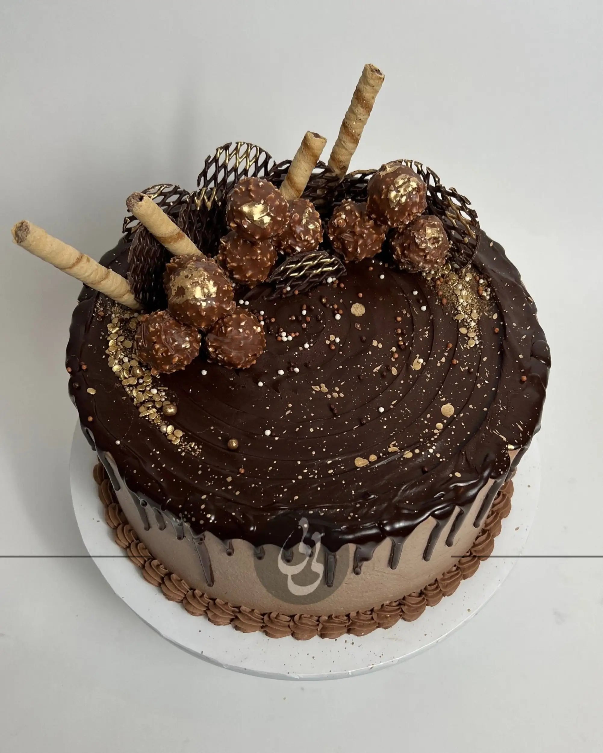 Drips on whipped cream - custom cake