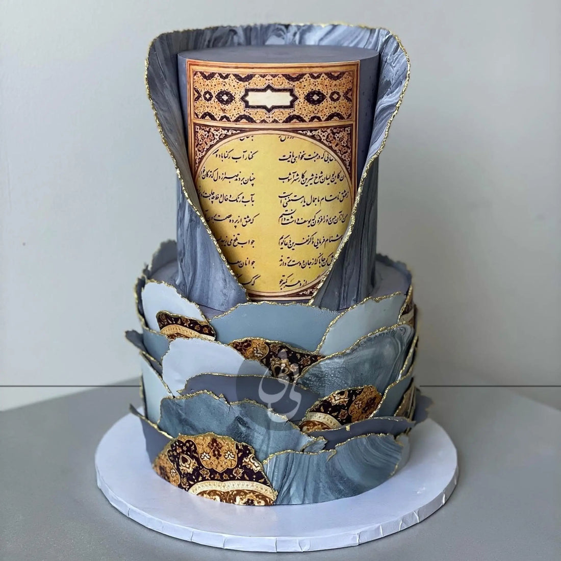 Edible print on layered fondant cake - custom cake