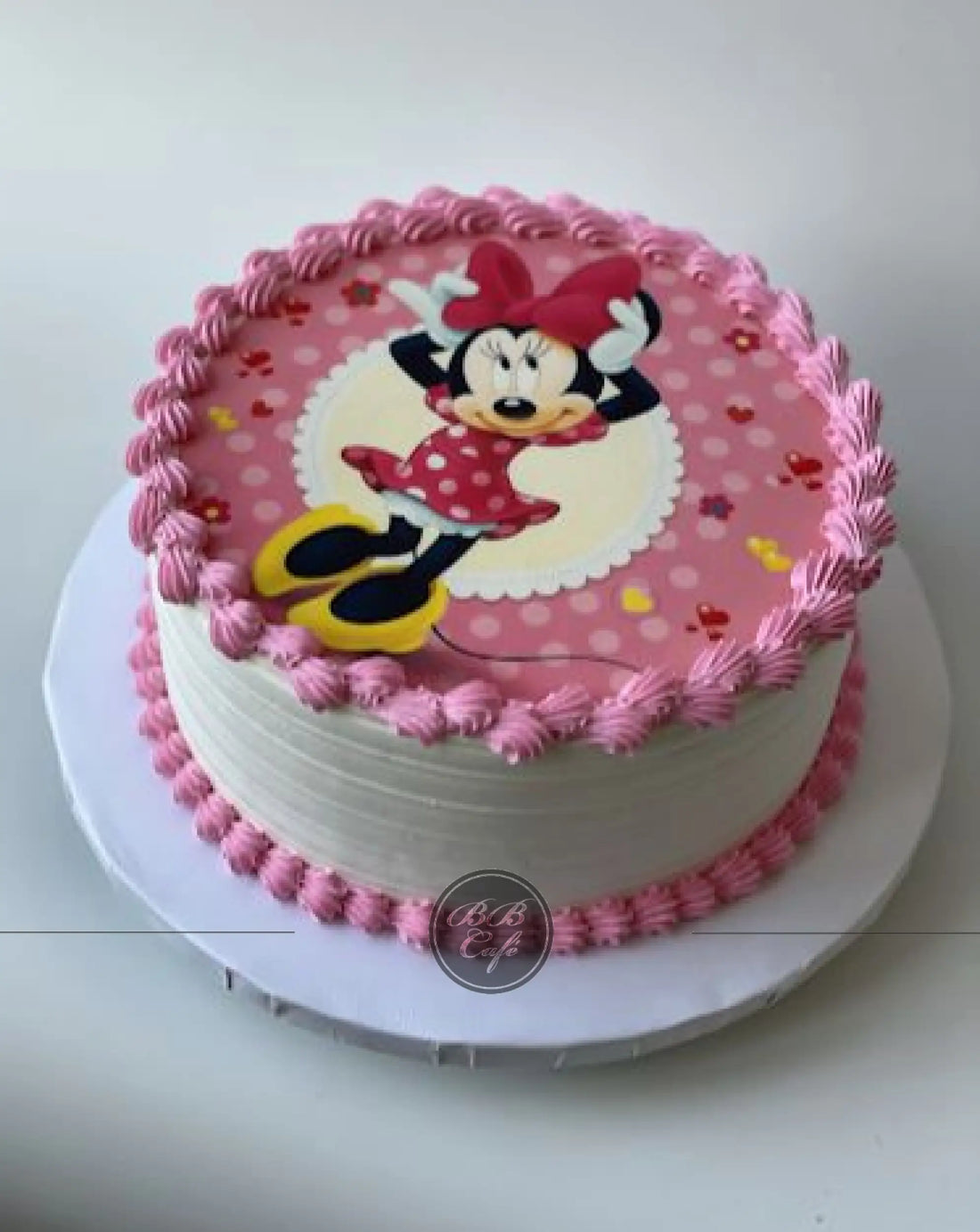 Edible print on whipped cream - custom cake
