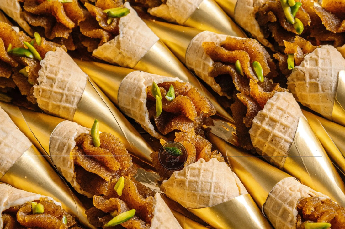 Halva cones - pastry
