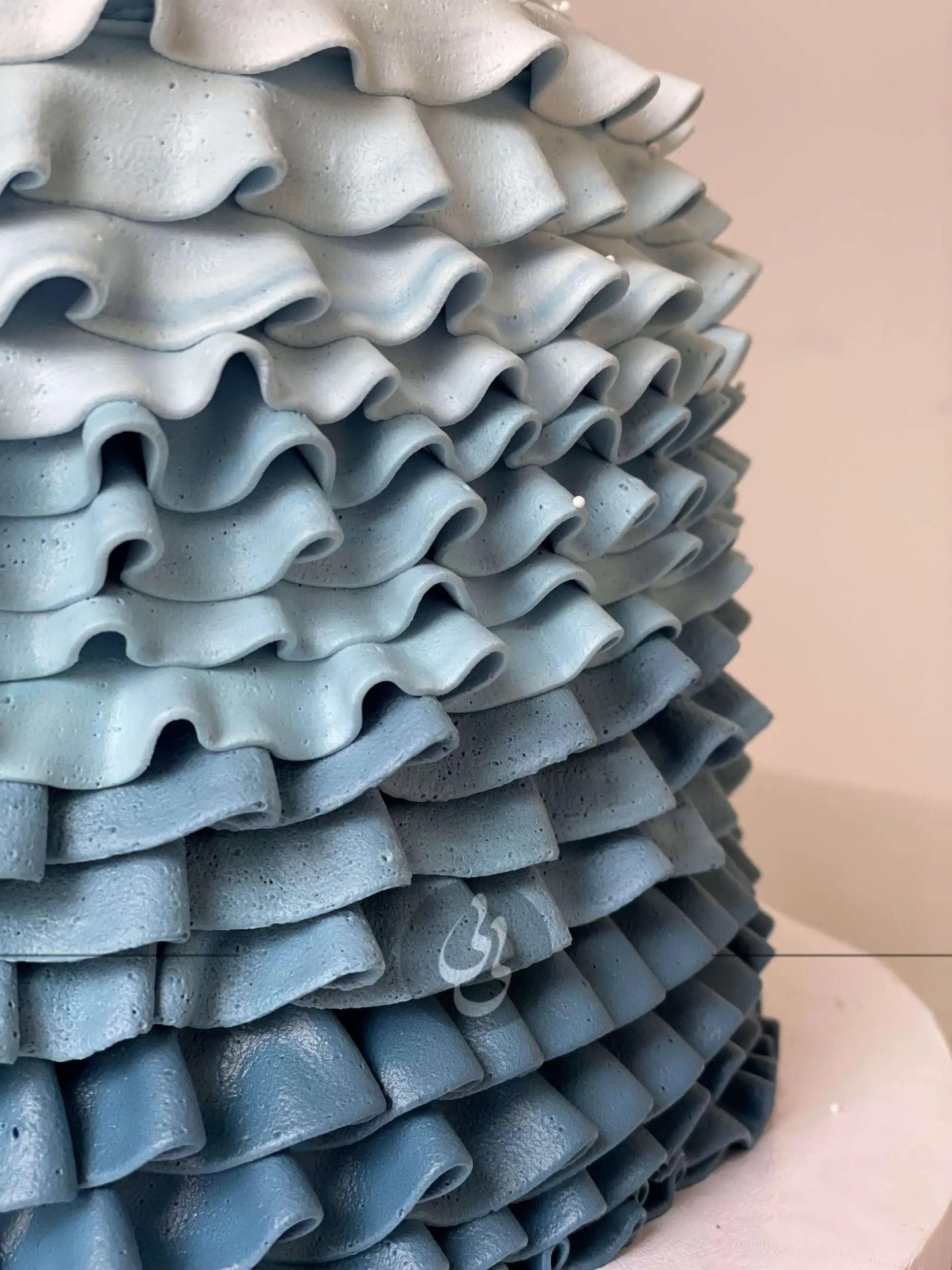 Hand piped sacrament cake in whipped cream - custom cake