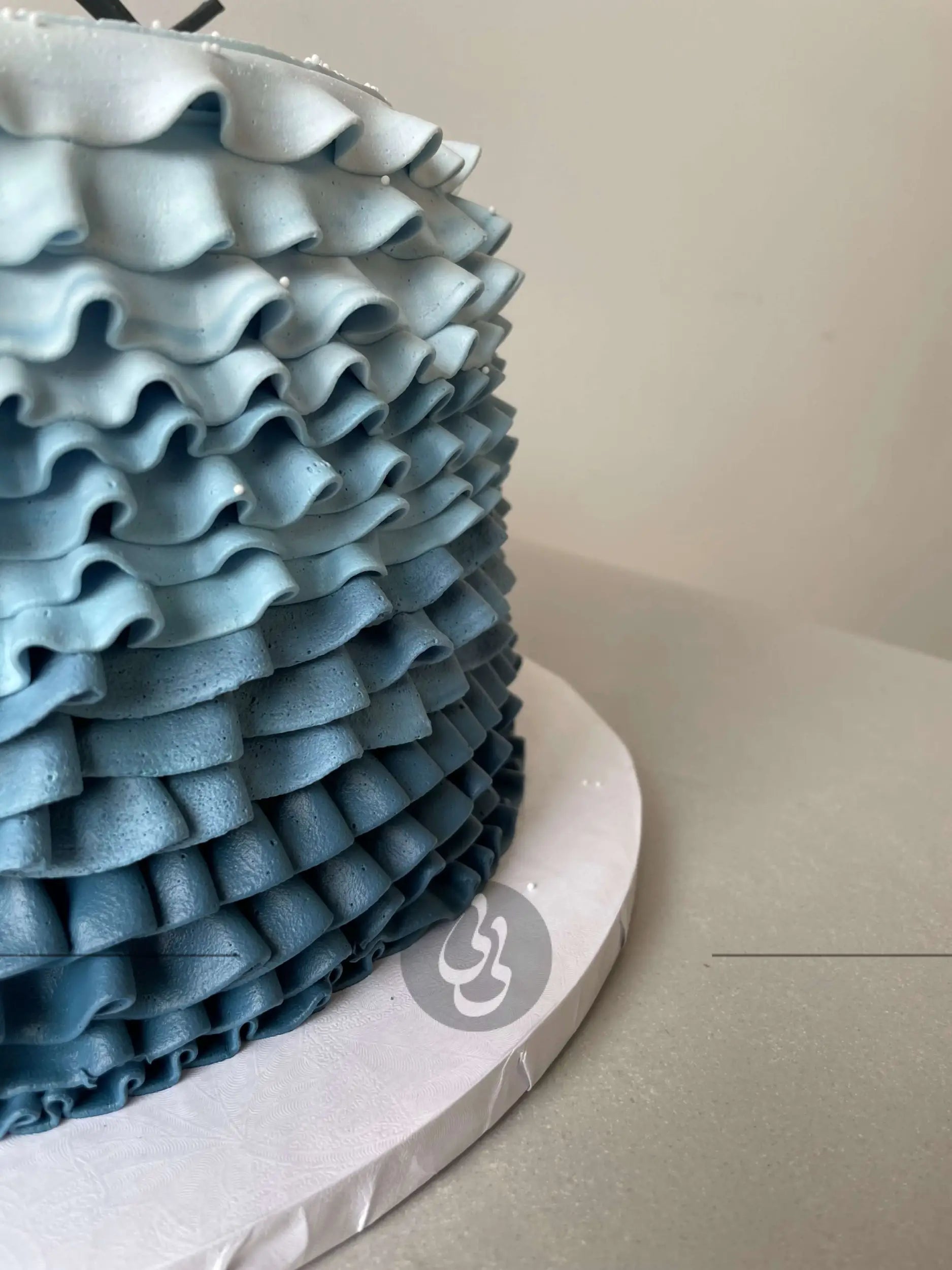 Hand piped sacrament cake in whipped cream - custom cake