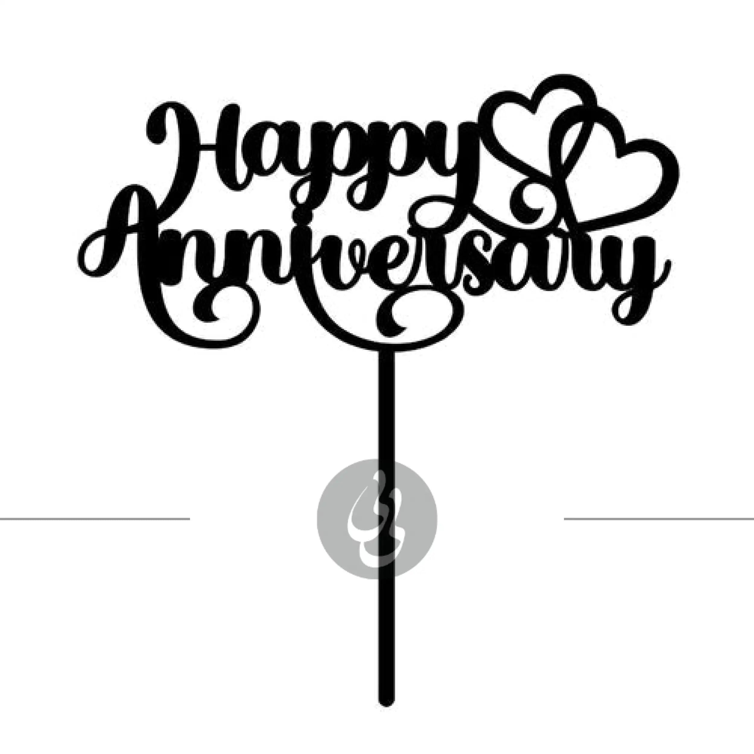 Happy anniversary cake topper - accessories