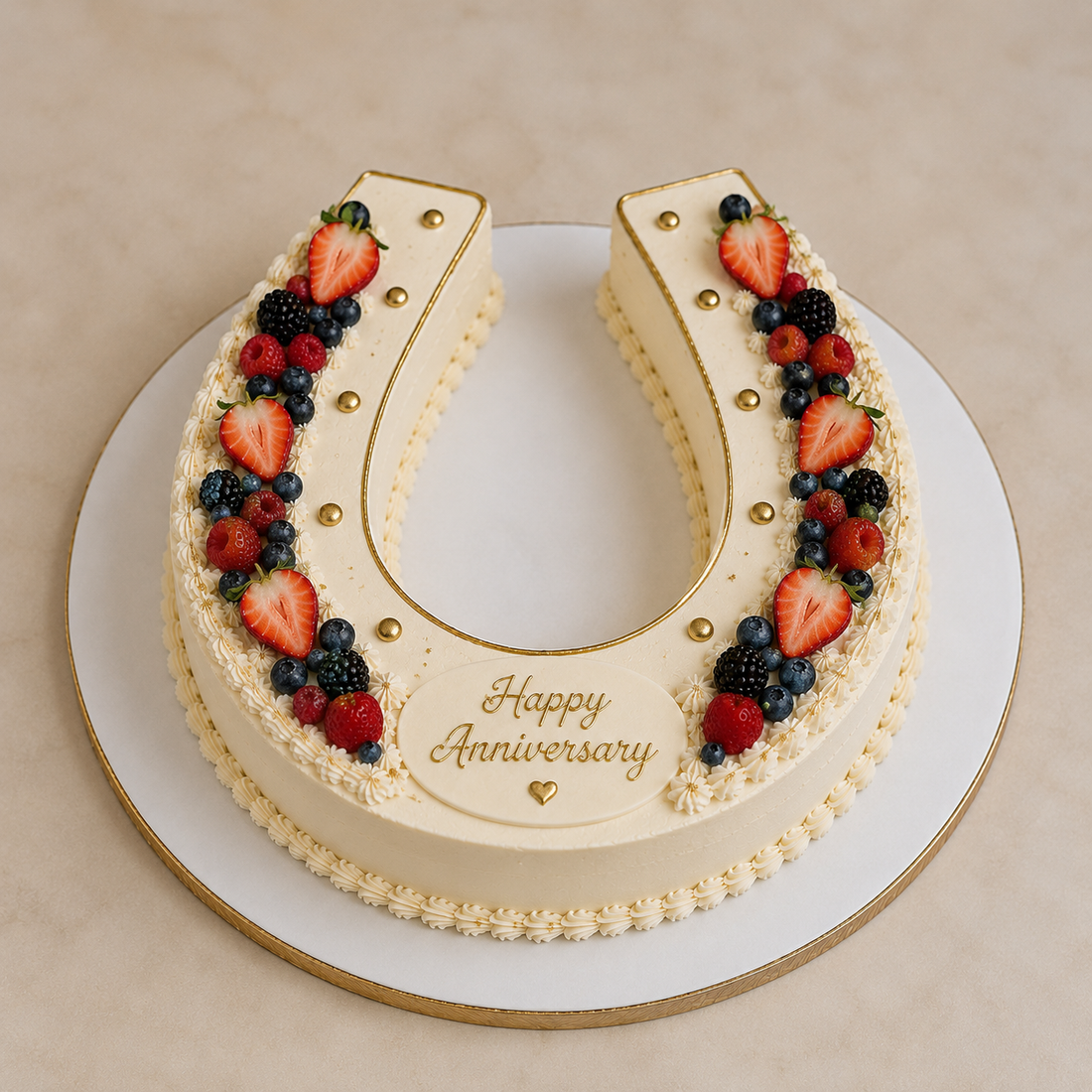 Horseshoe Anniversary Cake