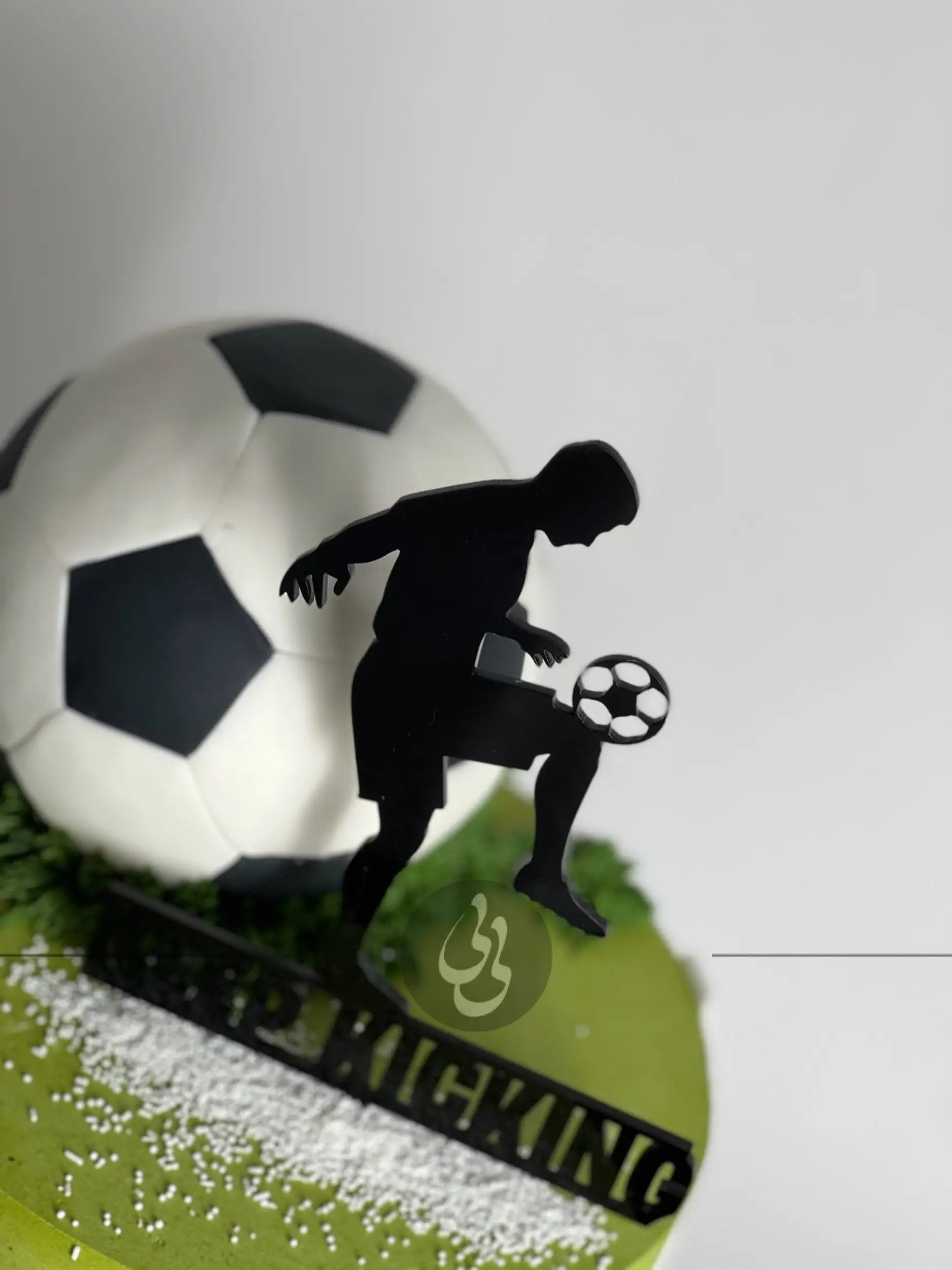 Kickoff soccer celebration cake - custom cake