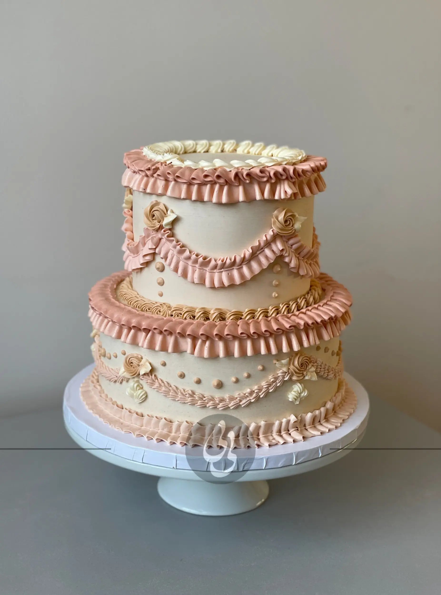 Lambeth on buttercream - custom cake