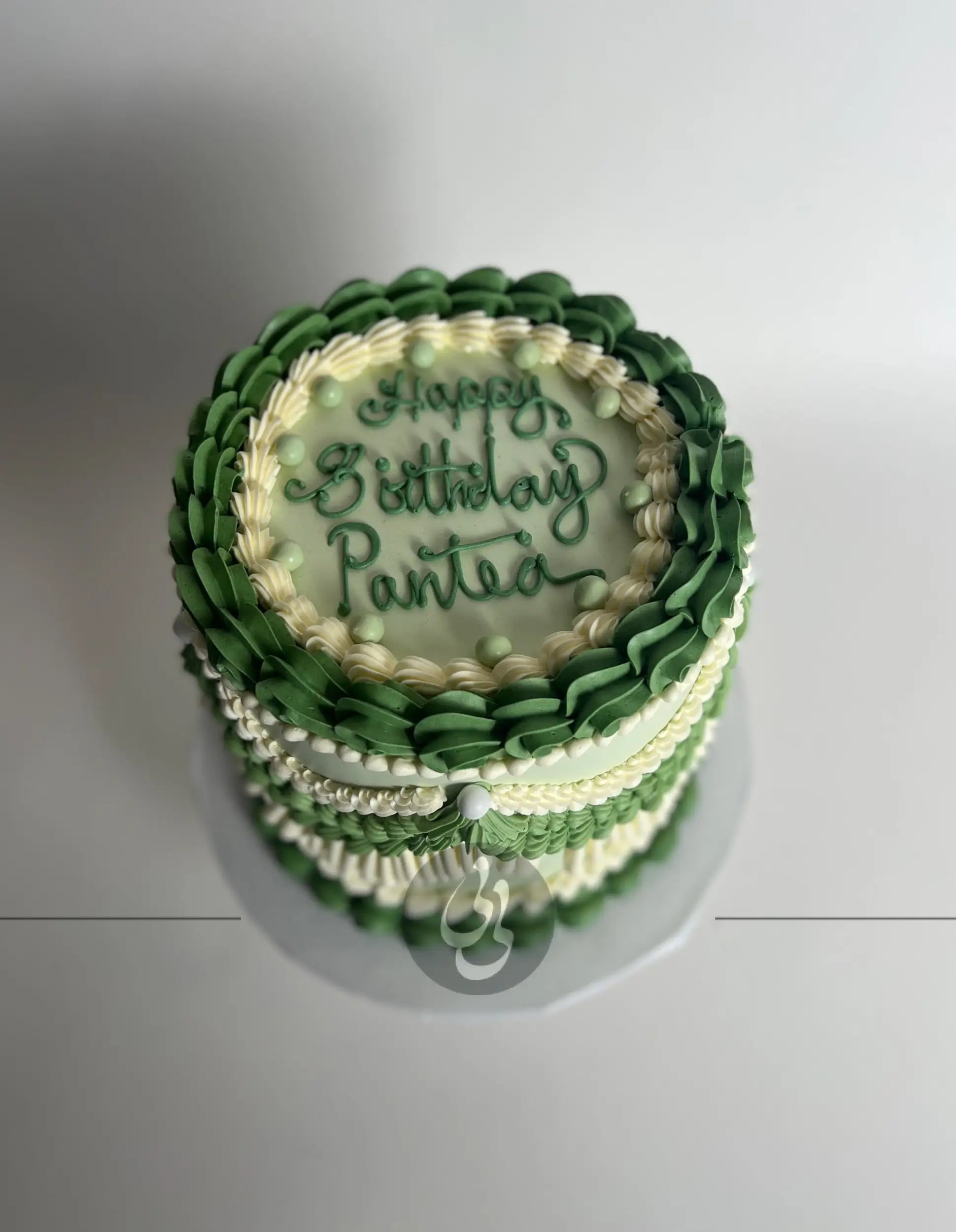 Lambeth on buttercream - custom cake