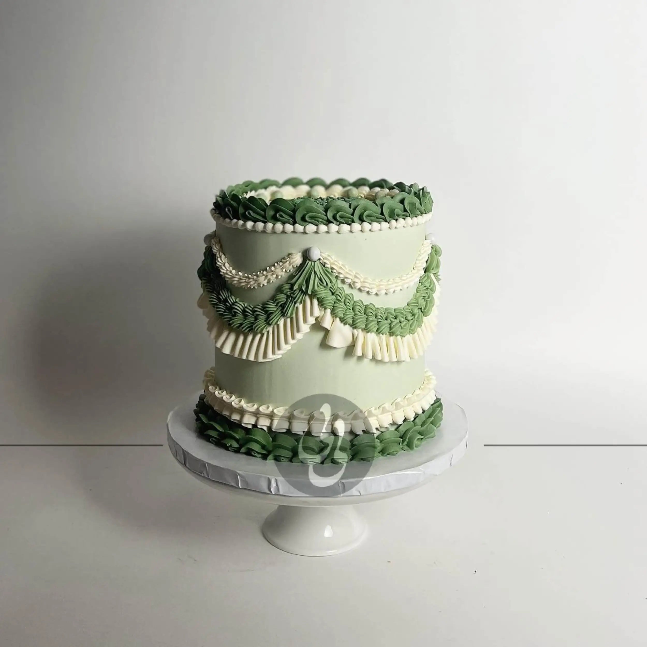 Lambeth on buttercream - custom cake