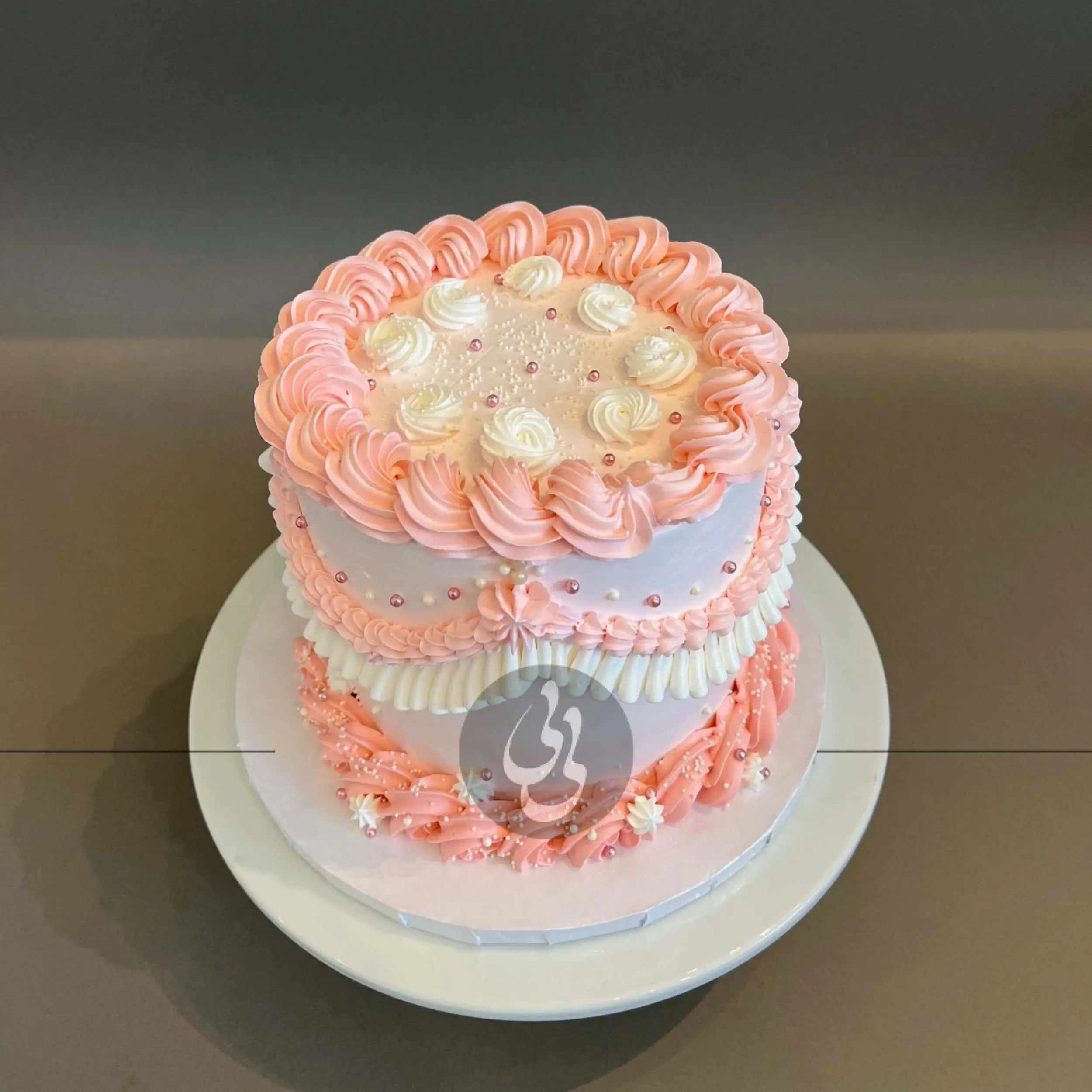 Lambeth on whipped cream - custom cake