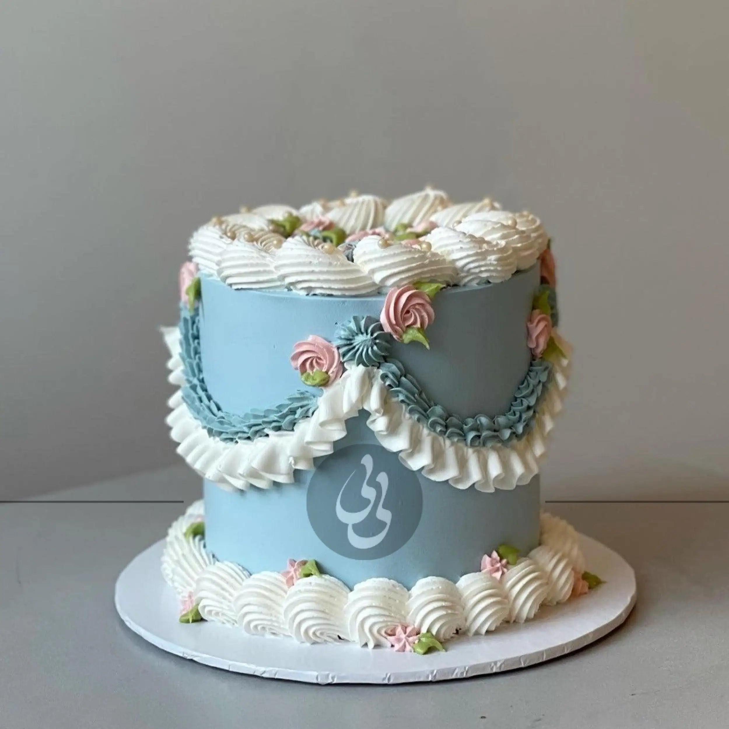 Lambeth on whipped cream - custom cake