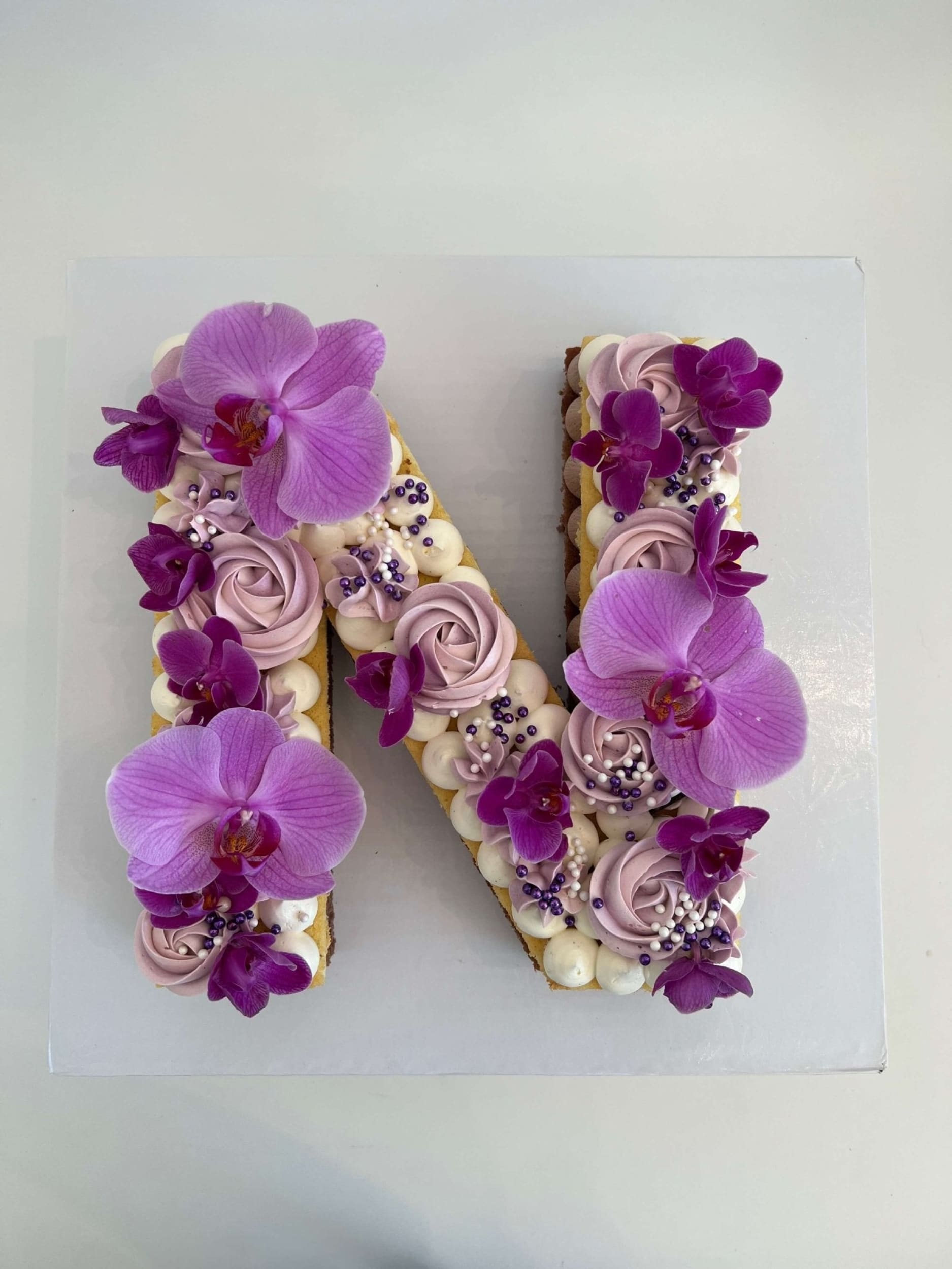 Letter/number cake in buttercream - custom cake