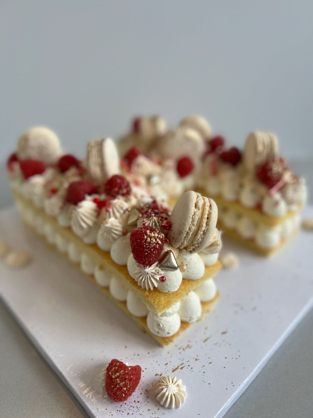 Letter/number cake in whipped cream - custom cake