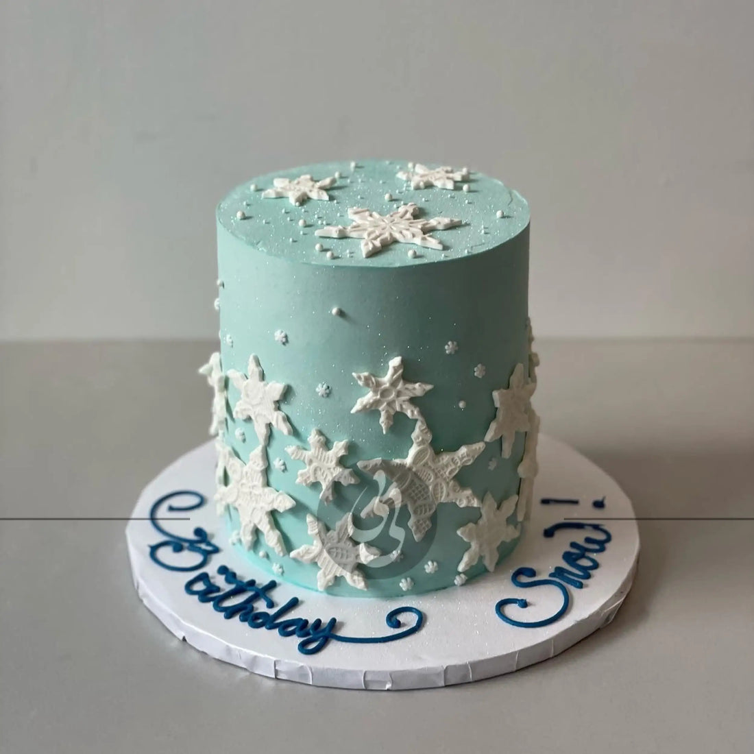 Ombre on buttercream with fondant decor - custom cake