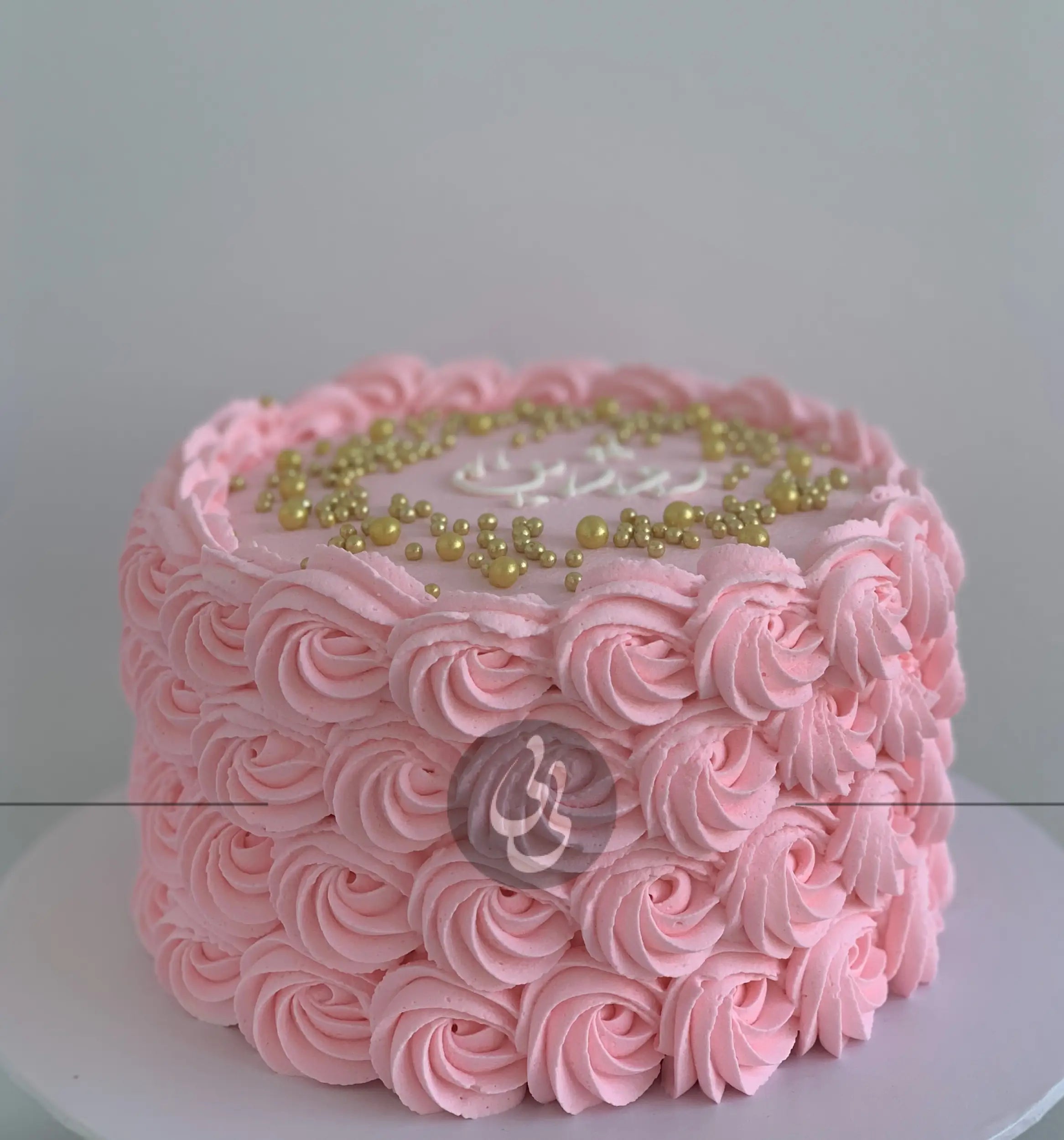 Rosettes on whipped cream - custom cake