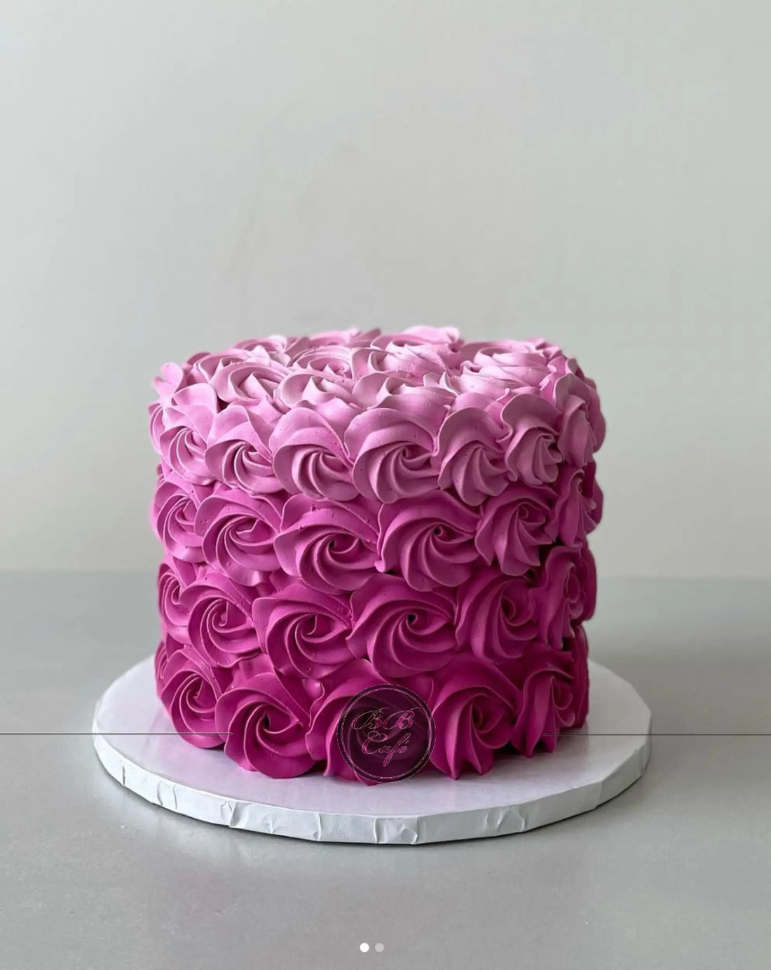 Rosettes on whipped cream - custom cake