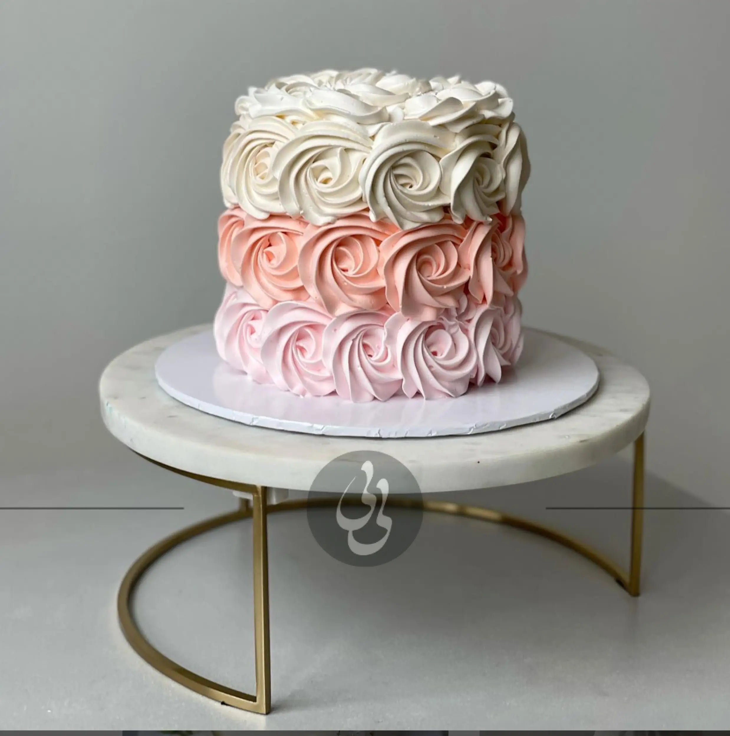 Rosettes on whipped cream - custom cake