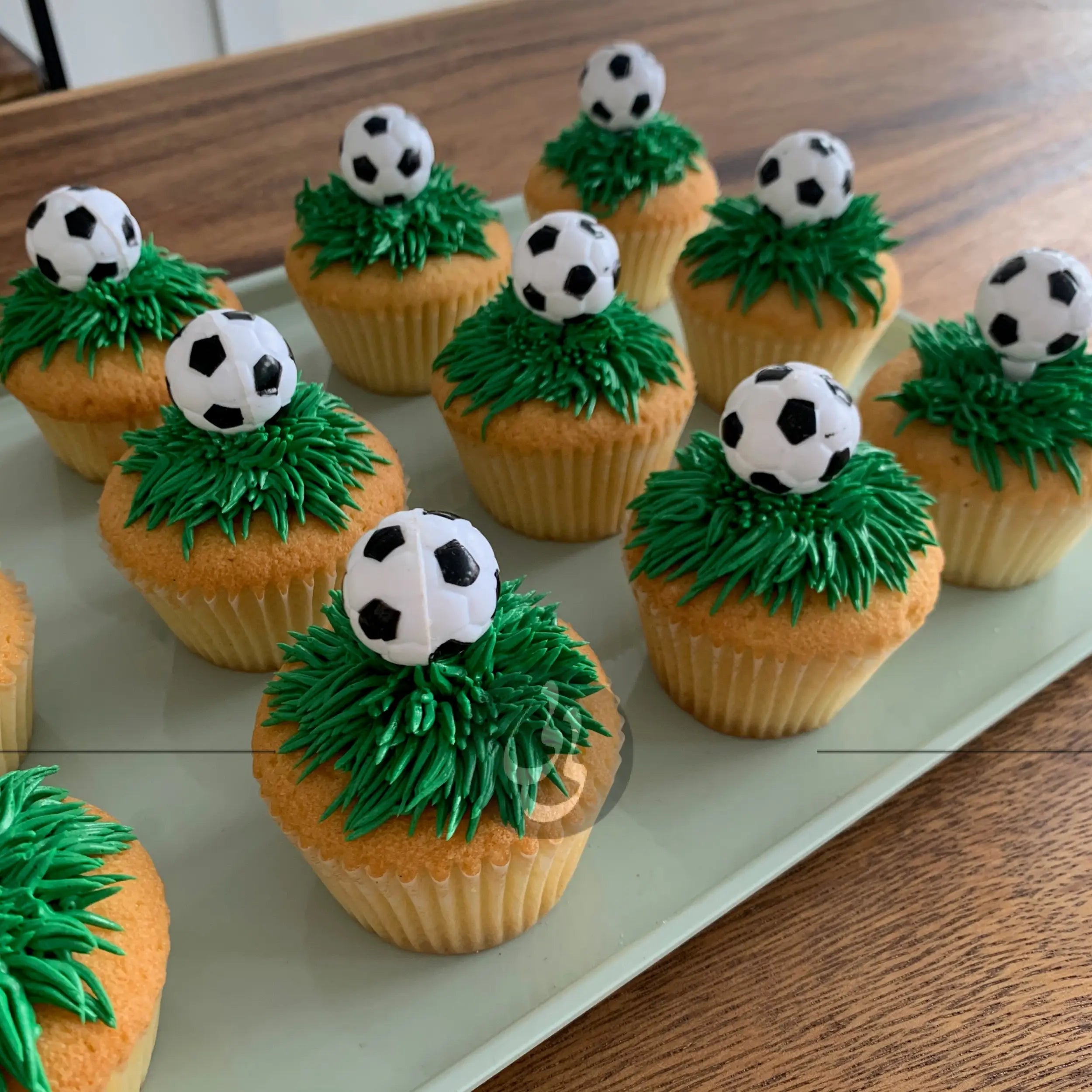 Soccer ball cupcake - cupcake