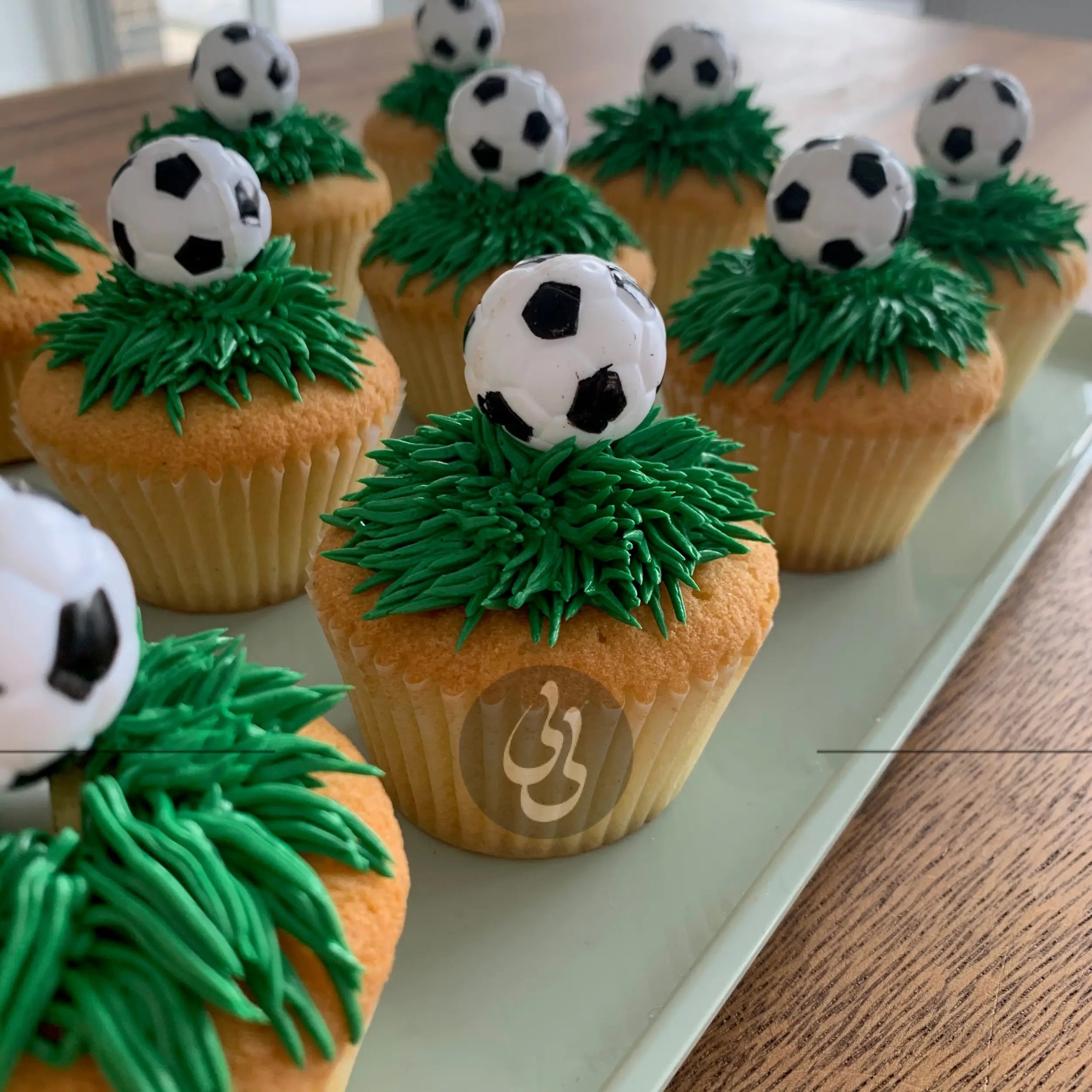 Soccer ball cupcake - cupcake