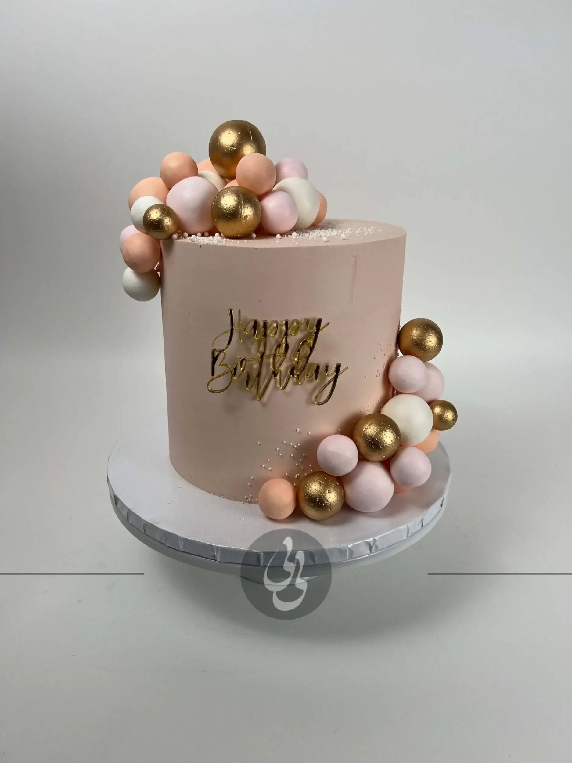 Spheres on buttercream - custom cake
