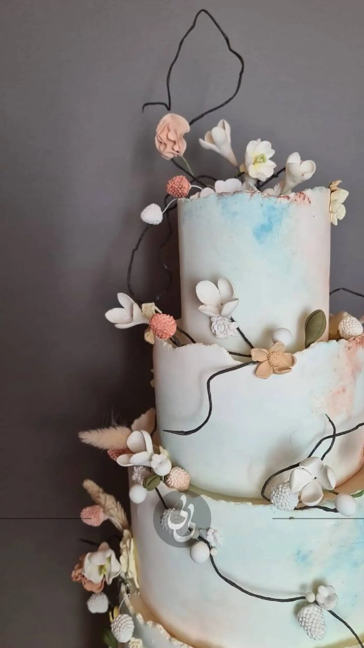 Spring bud blossoms - wedding cake