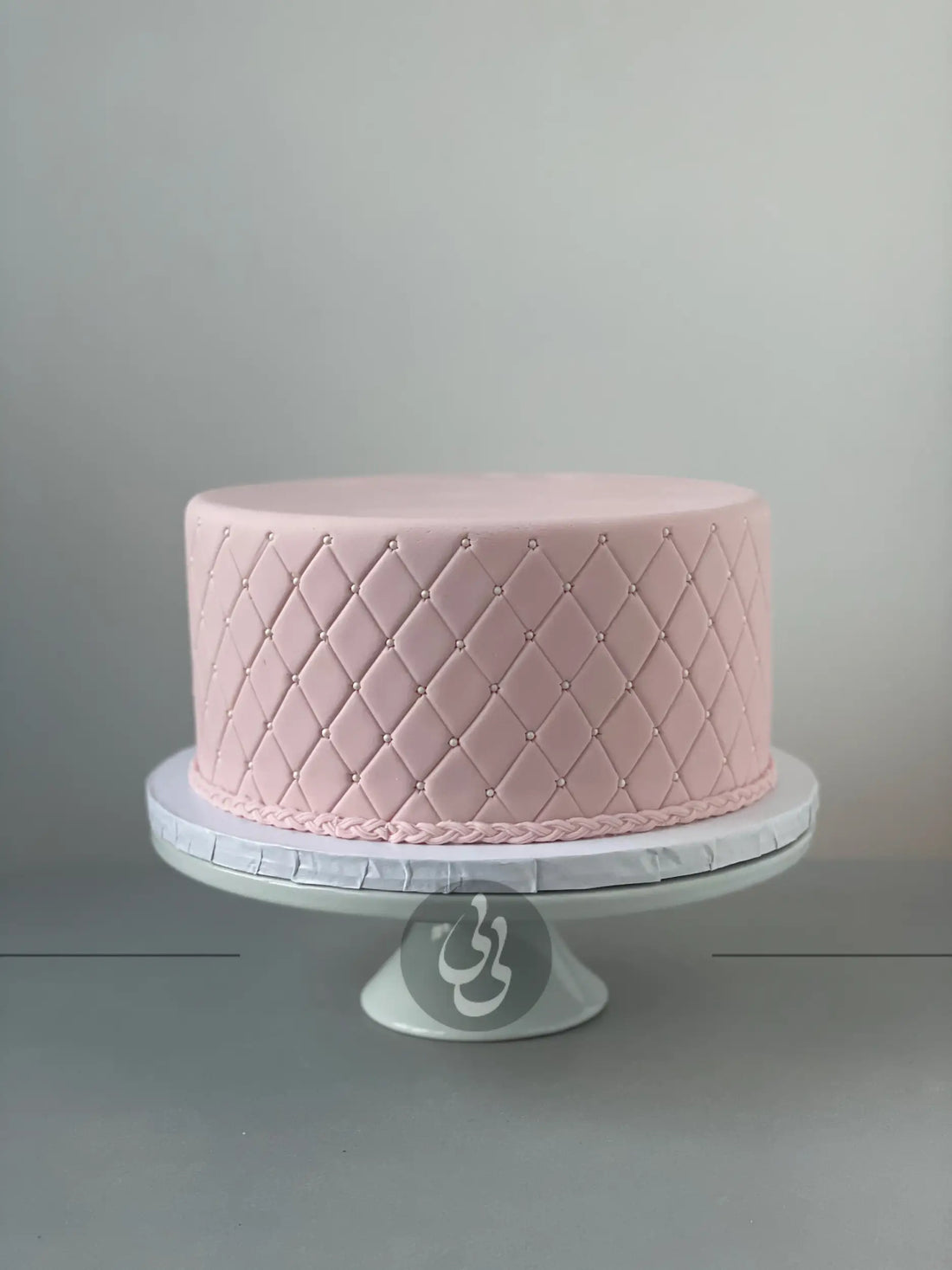 Sugar flowers on quilted fondant - custom cake